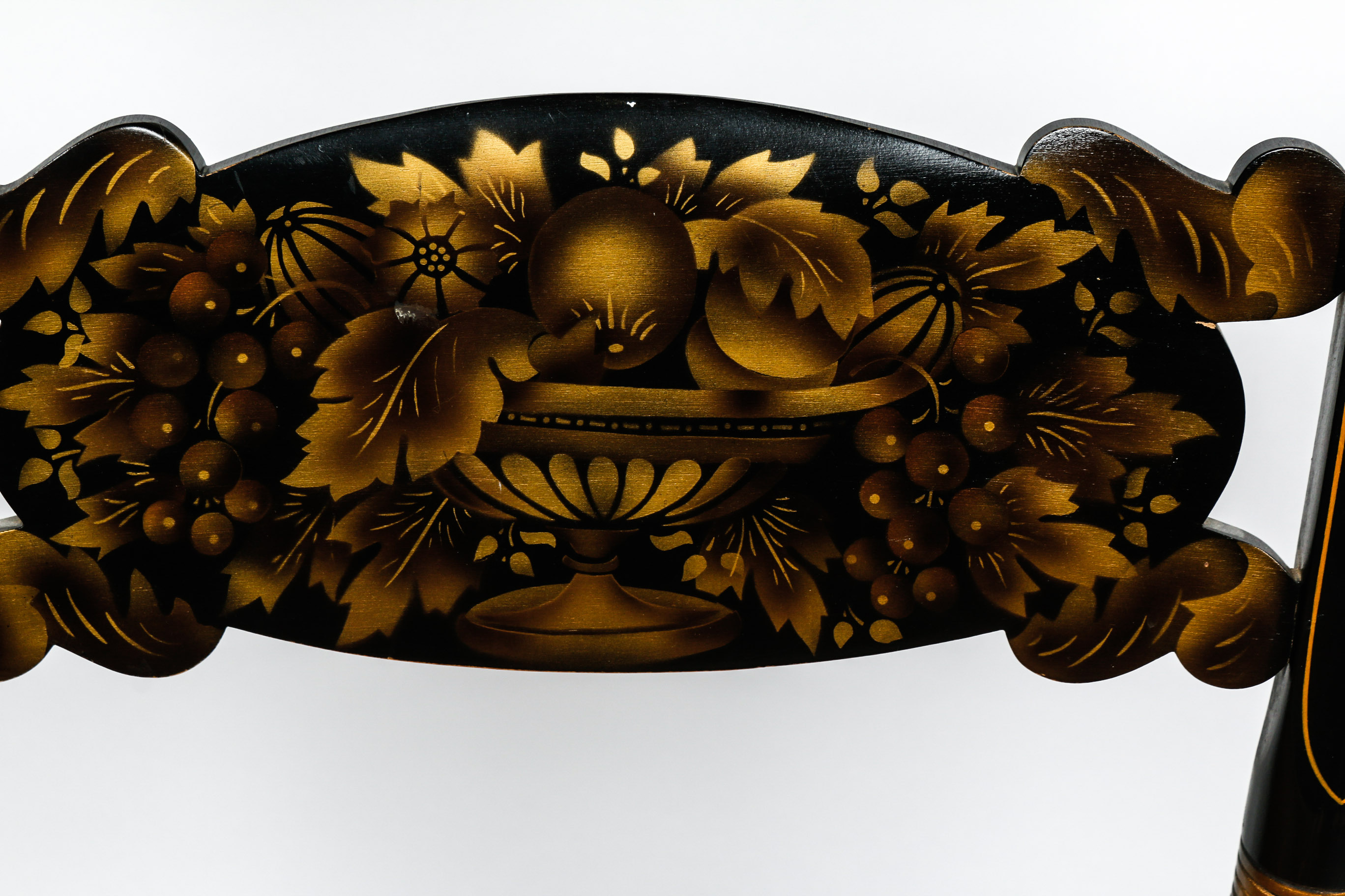 Vintage Rush Seat Ethan Allen Button Back Hitchcock Chair