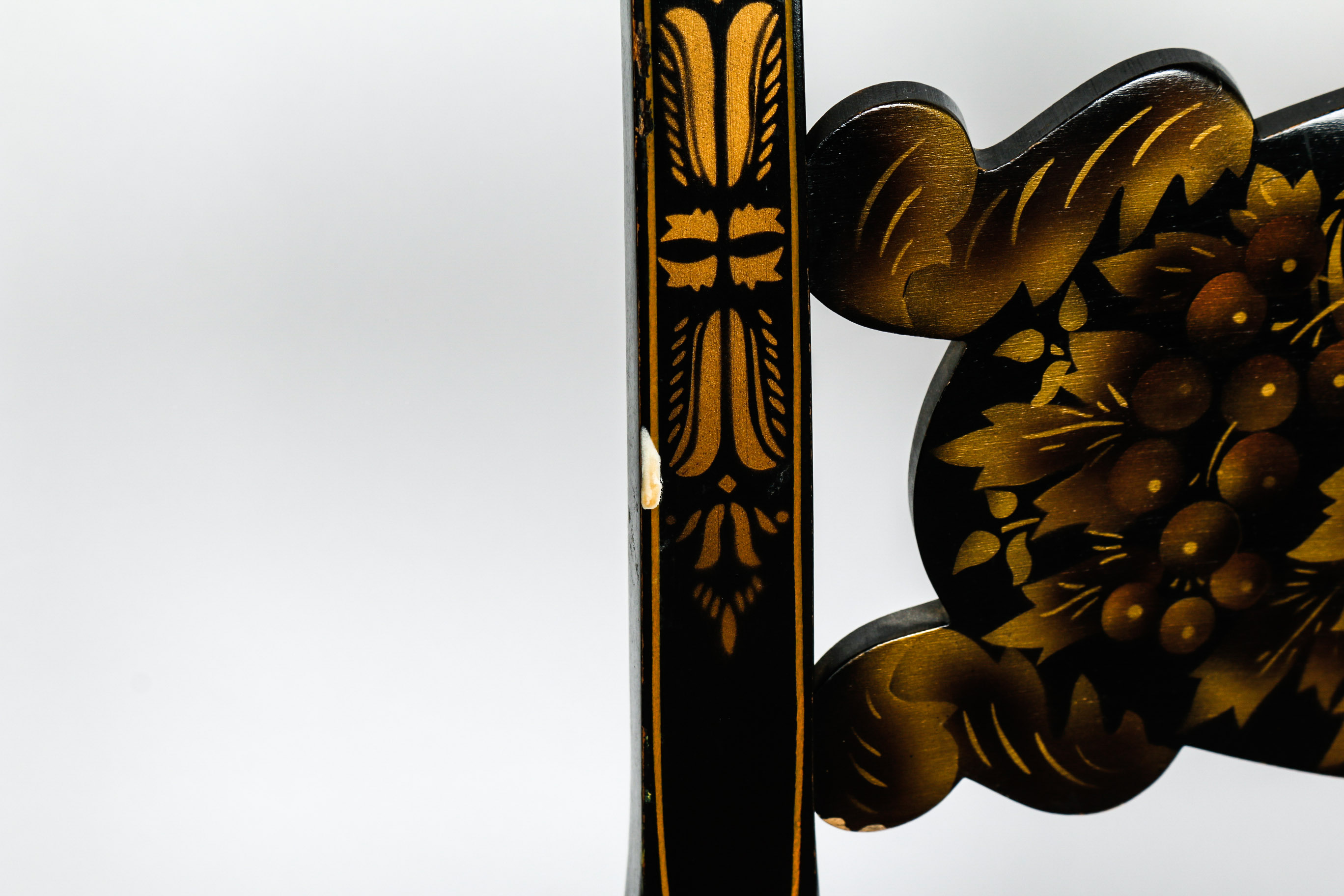 Vintage Rush Seat Ethan Allen Button Back Hitchcock Chair