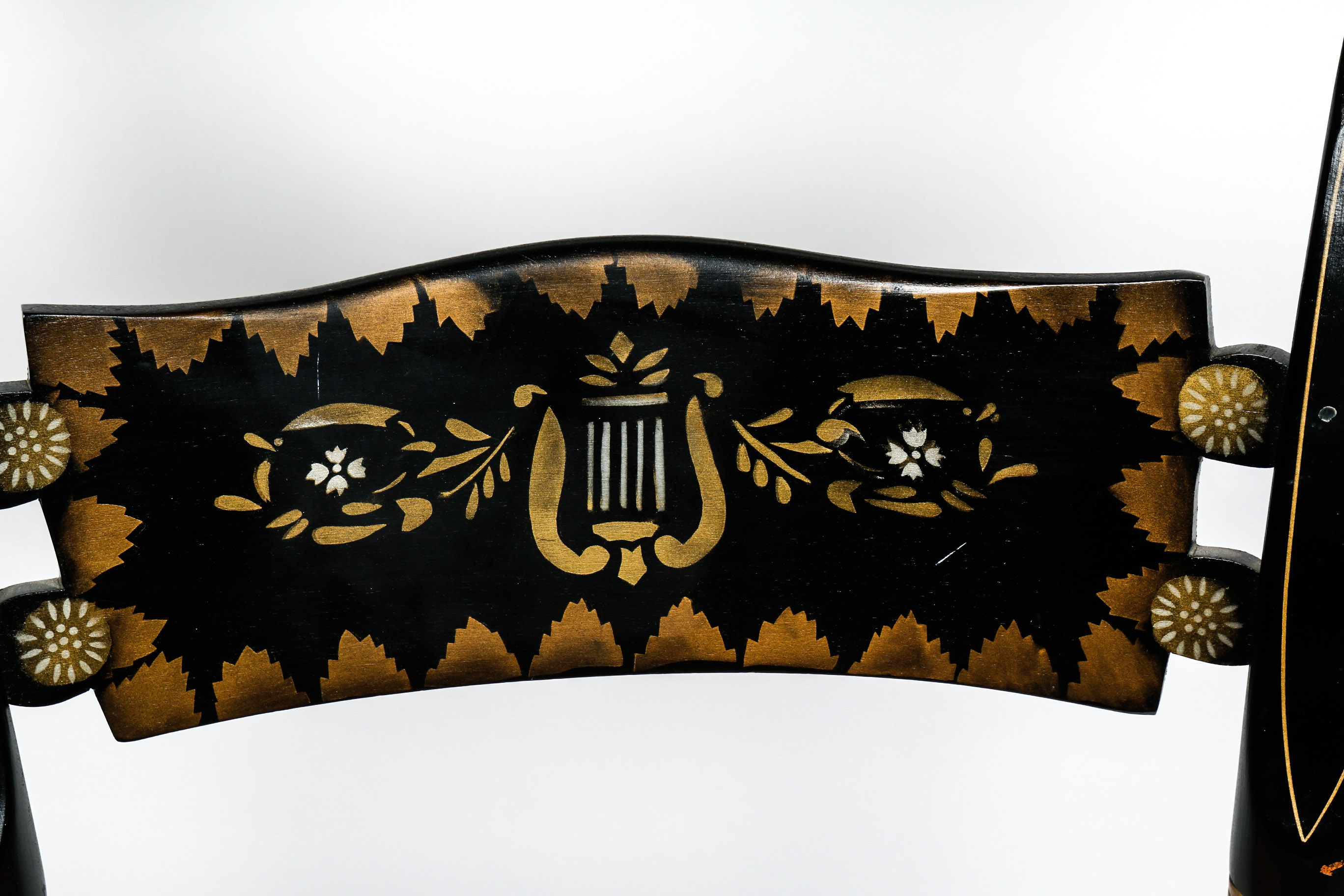 Vintage Rush Seat Ethan Allen Button Back Hitchcock Chair