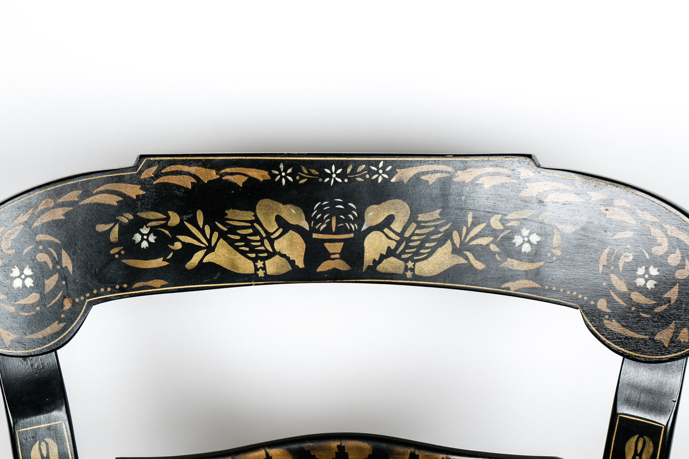 Vintage Rush Seat Ethan Allen Button Back Hitchcock Chair