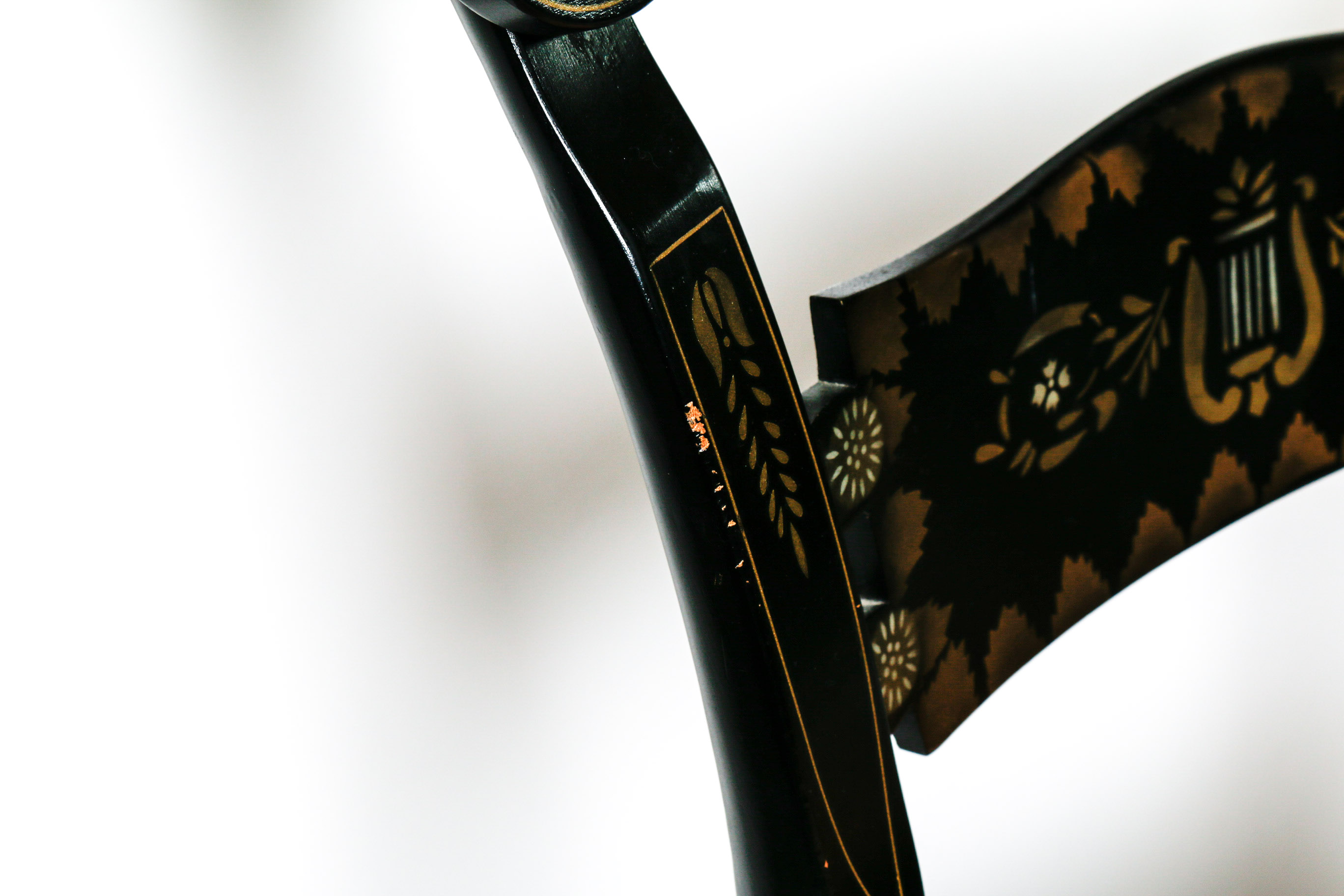 Vintage Rush Seat Ethan Allen Button Back Hitchcock Chair