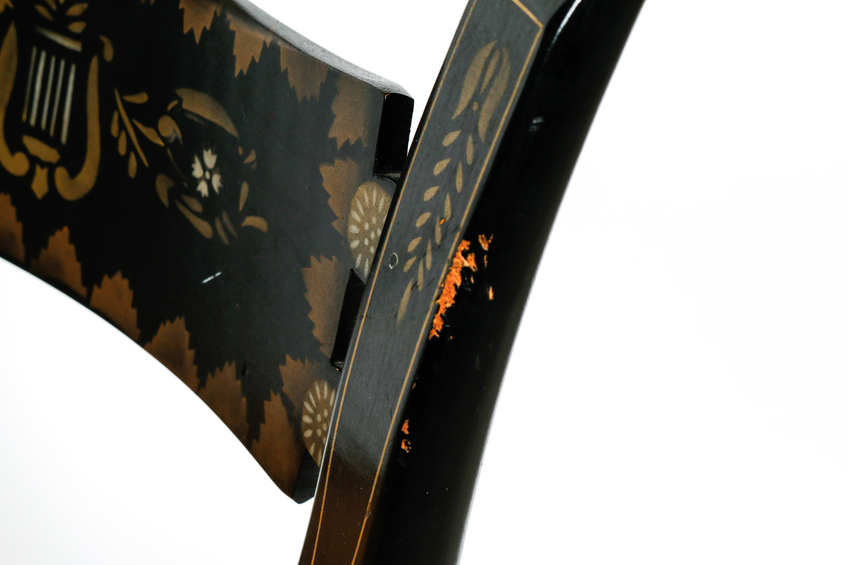 Vintage Rush Seat Ethan Allen Button Back Hitchcock Chair