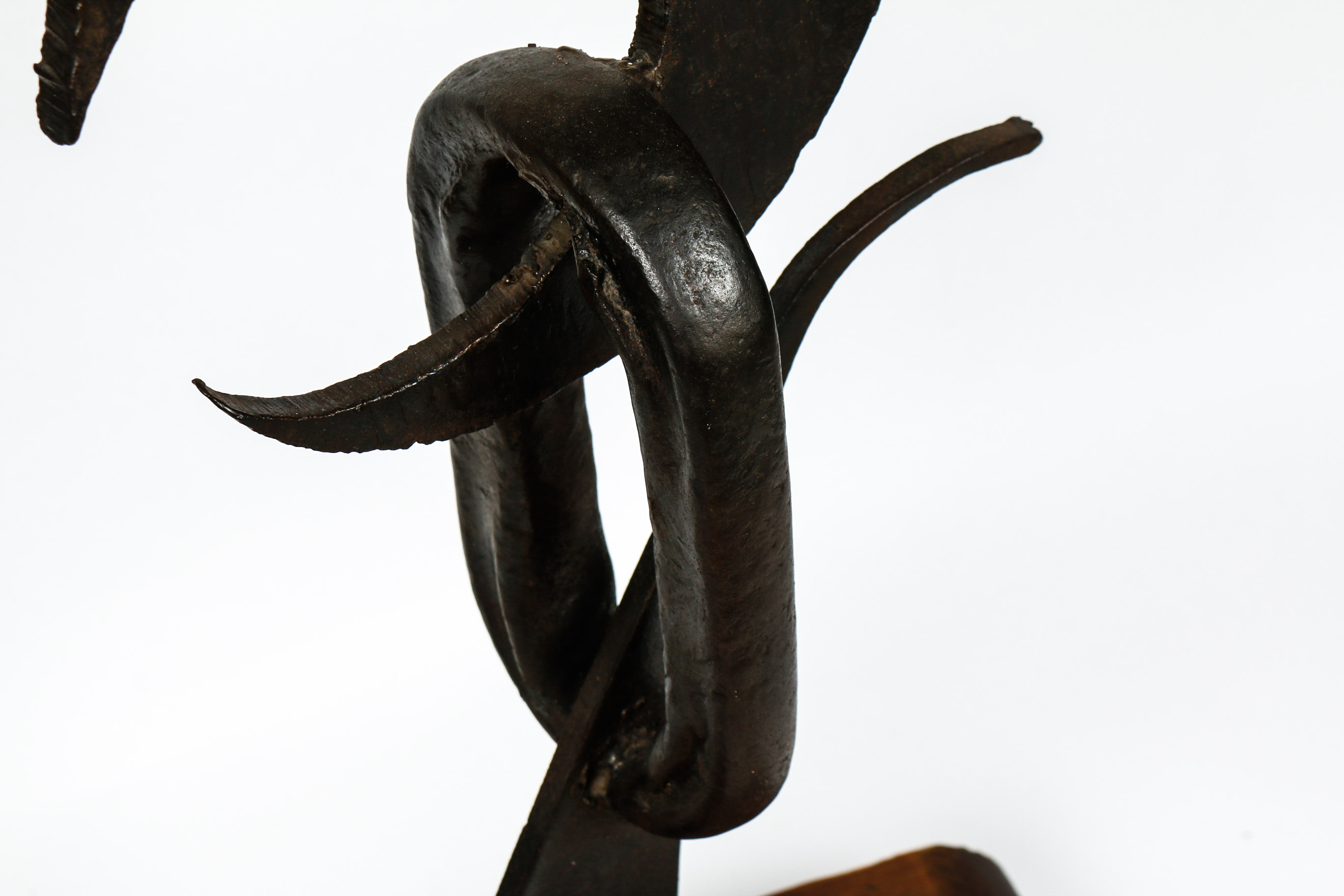 Brutalist Hand Crafted Iron Sculpture