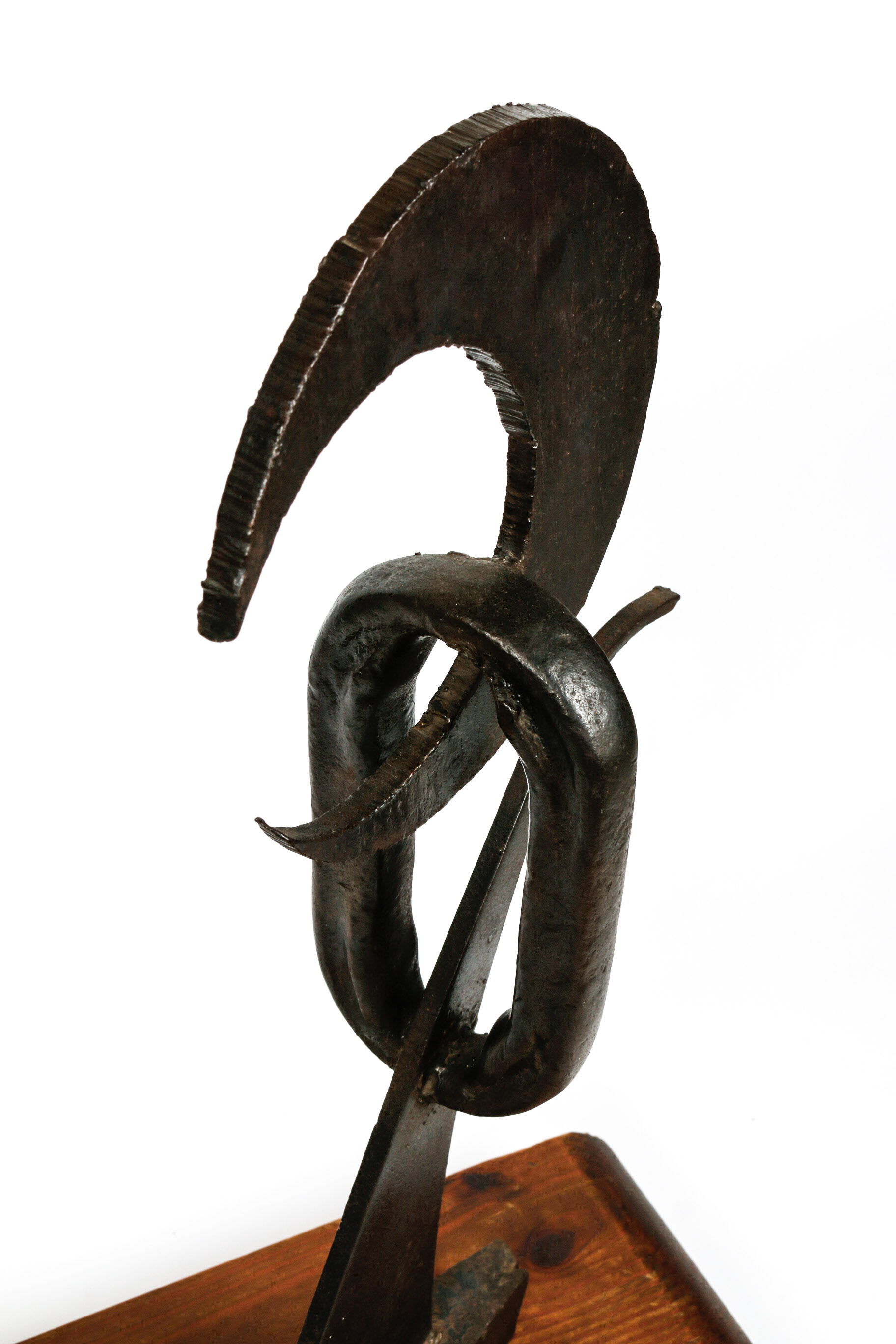 Brutalist Hand Crafted Iron Sculpture