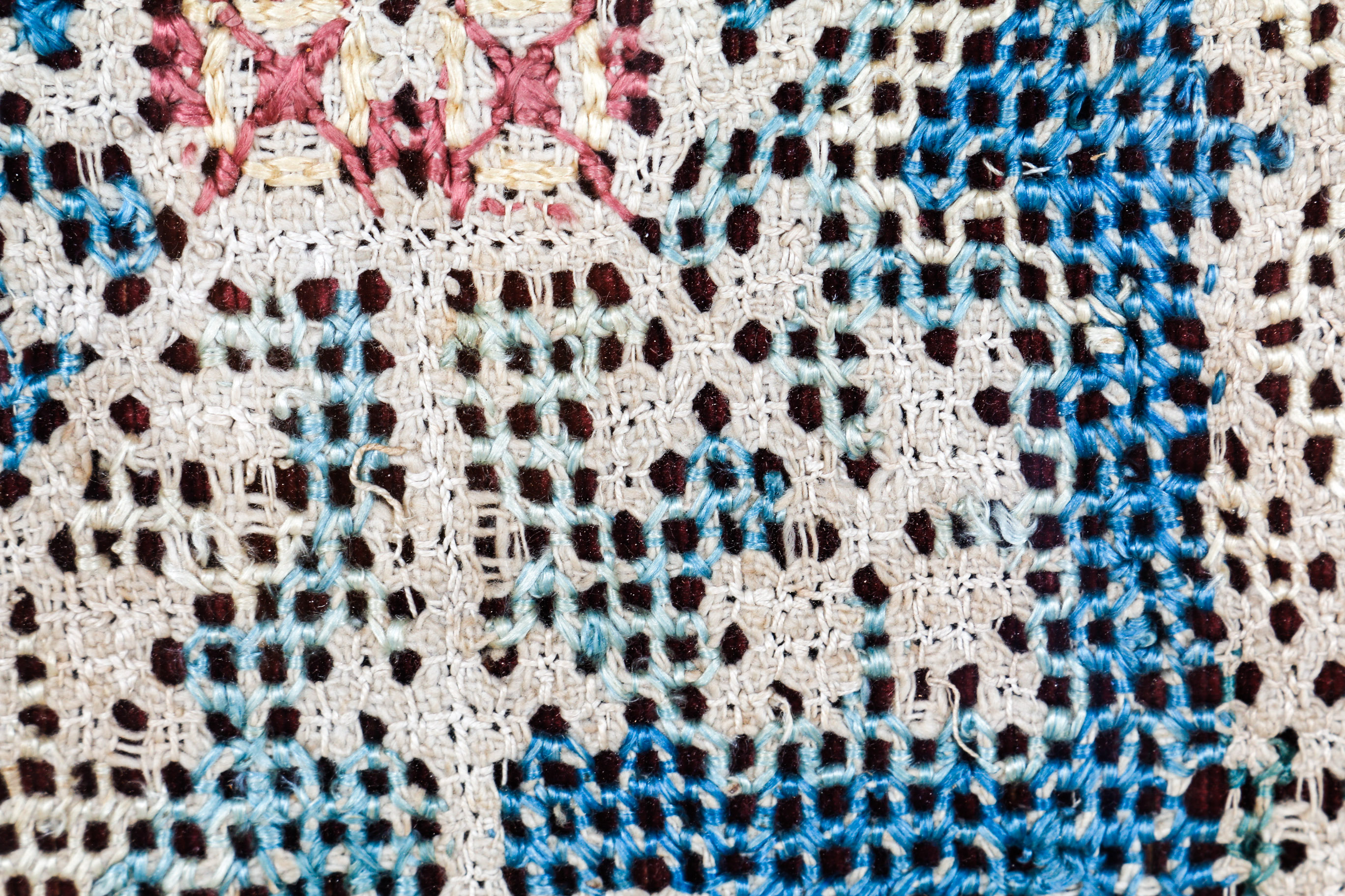 Antique Framed Spanish Sampler