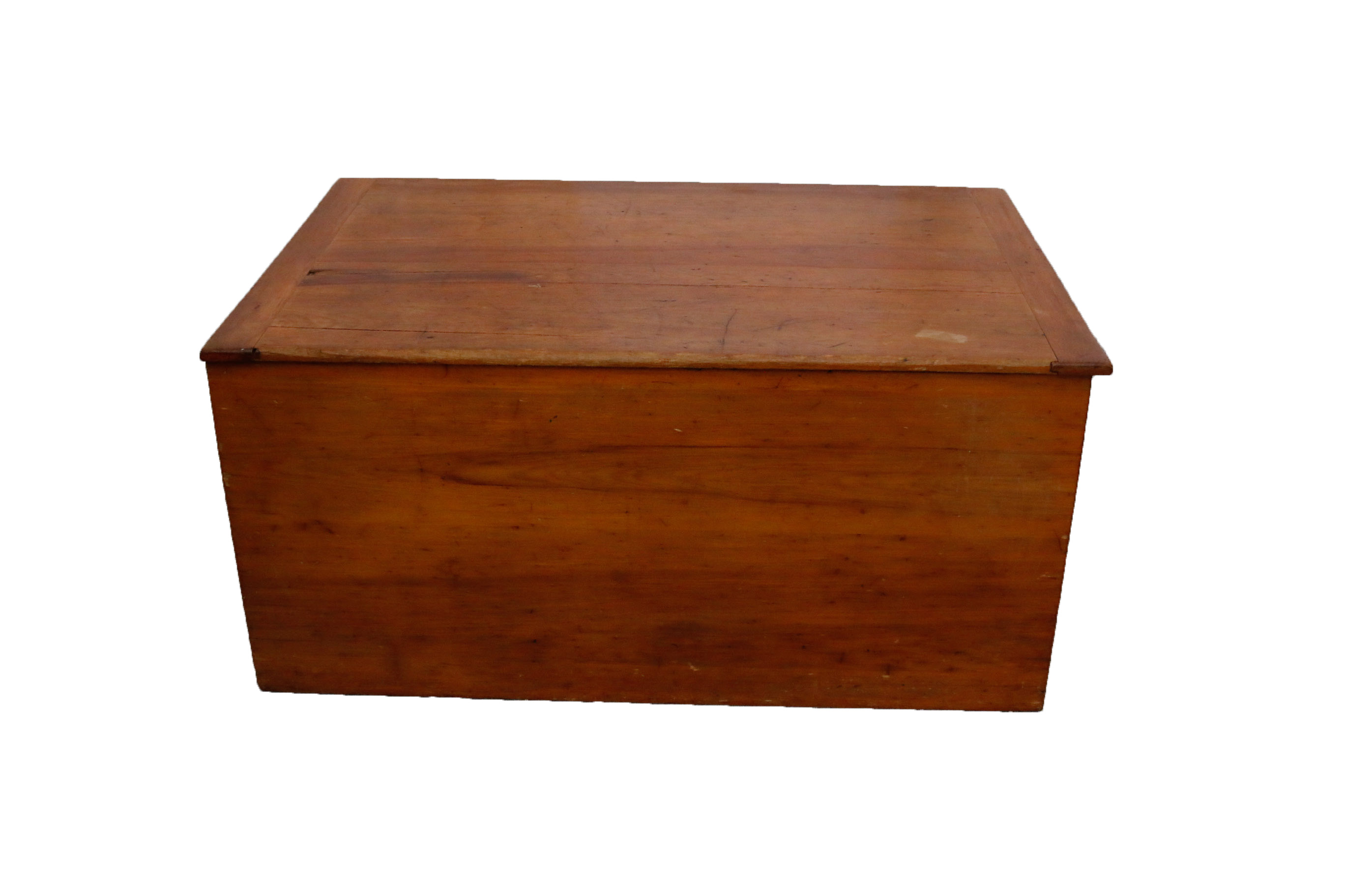 Vintage Hand Crafted Birch Wood Toy Chest