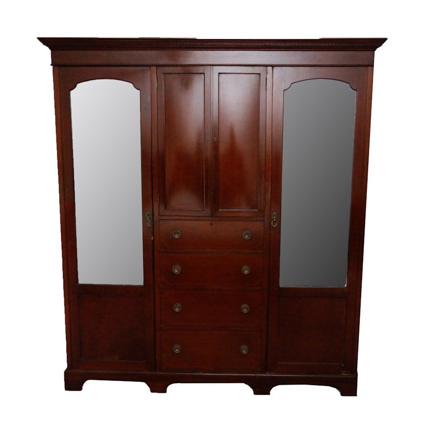 Antique Edwardian Style Wardrobe