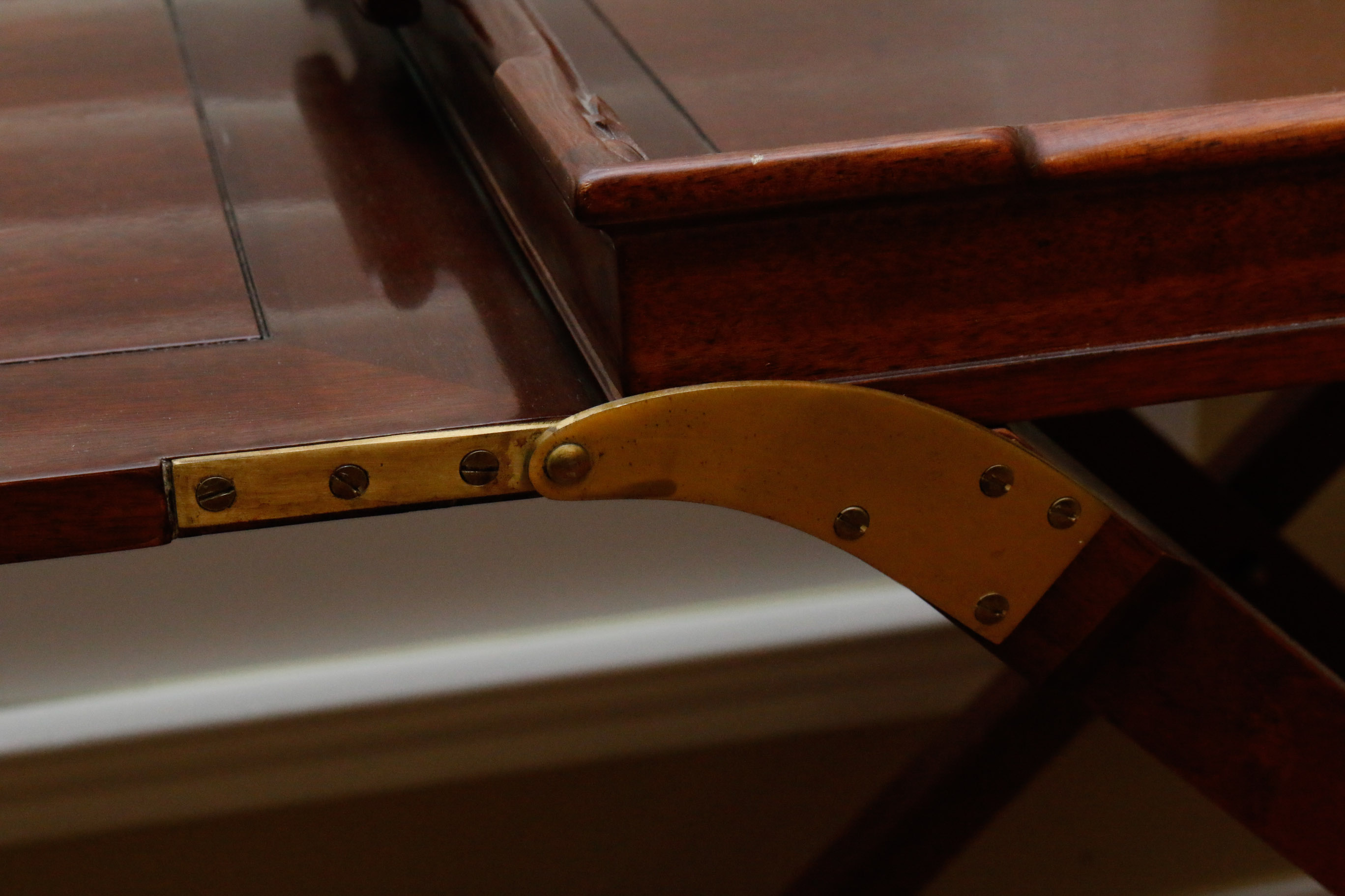 Georgian Furnishing Co. Mahogany Folding Serving Table and Tray