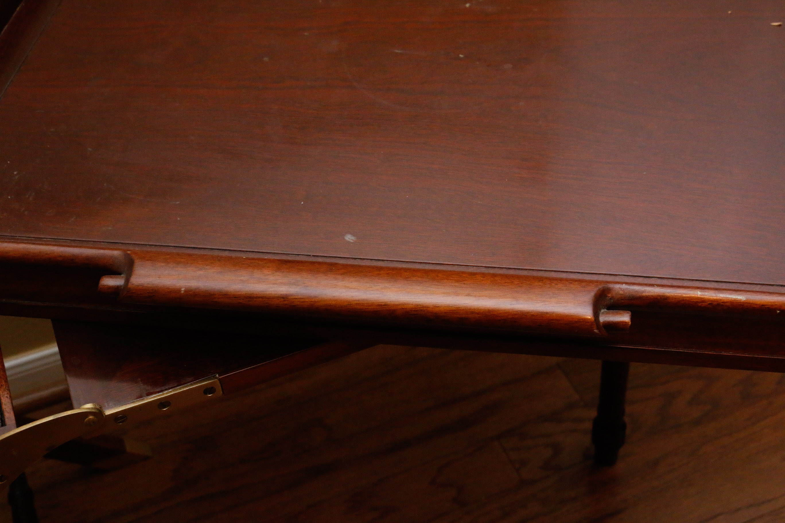 Georgian Furnishing Co. Mahogany Folding Serving Table and Tray