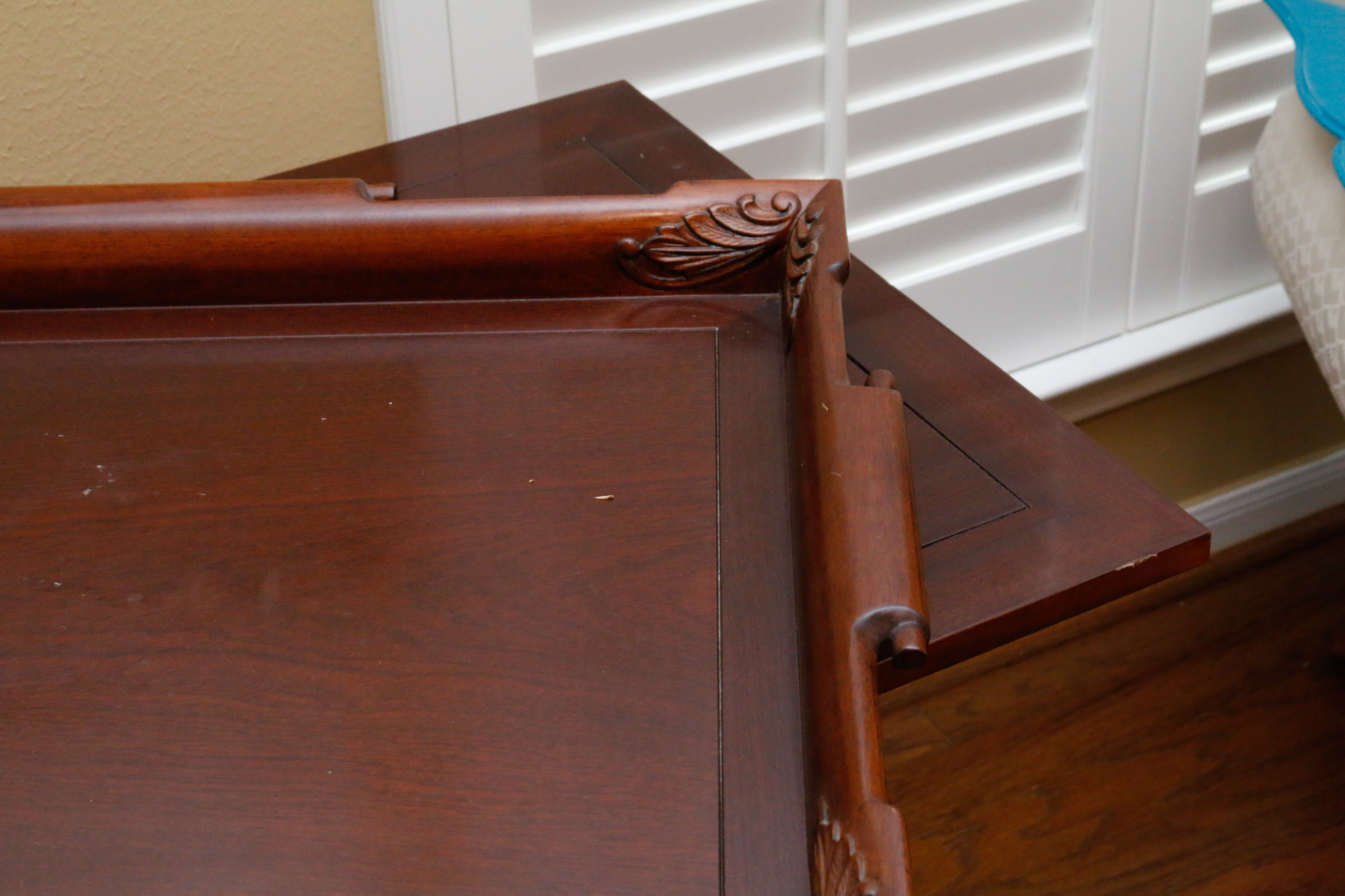 Georgian Furnishing Co. Mahogany Folding Serving Table and Tray