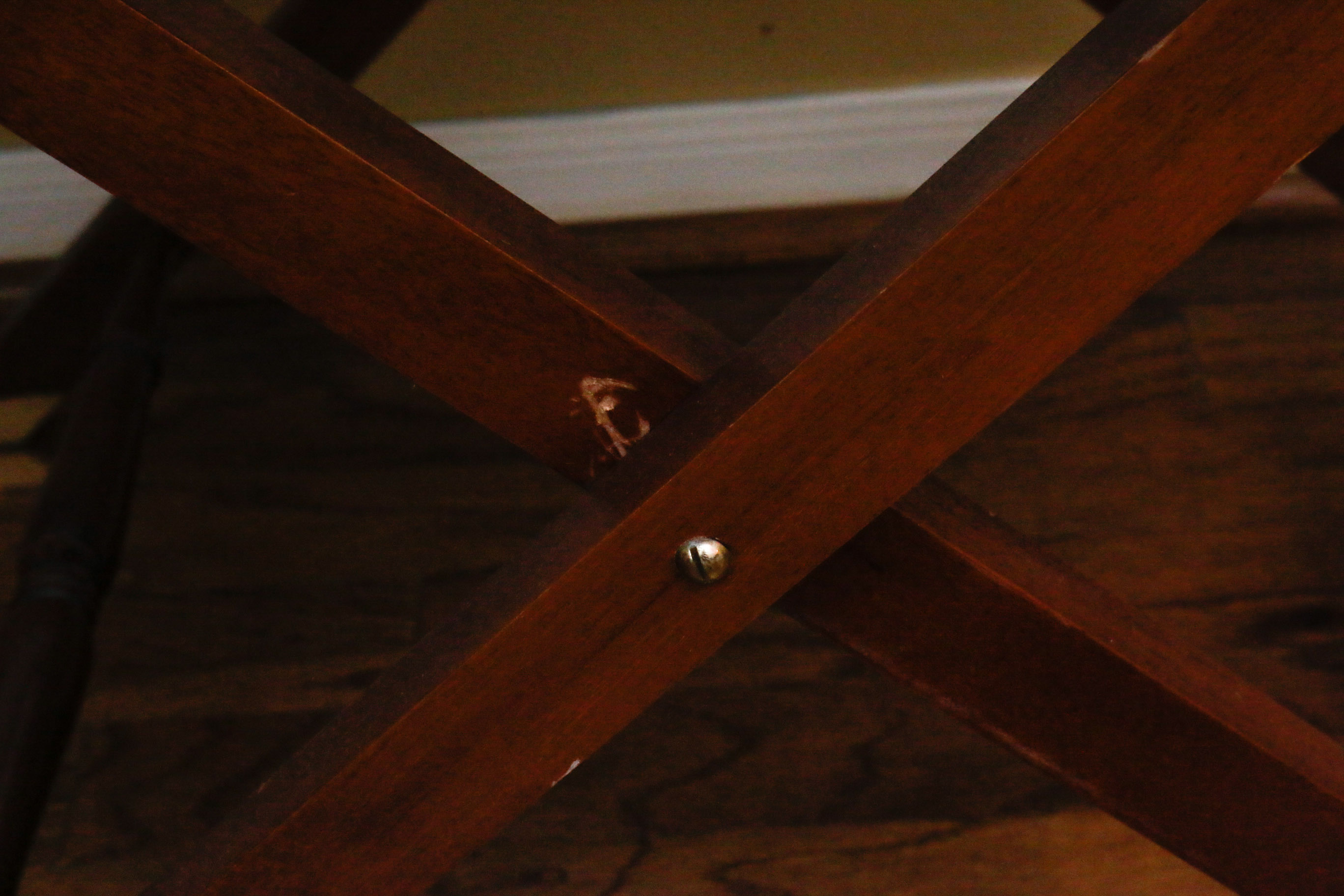 Georgian Furnishing Co. Mahogany Folding Serving Table and Tray