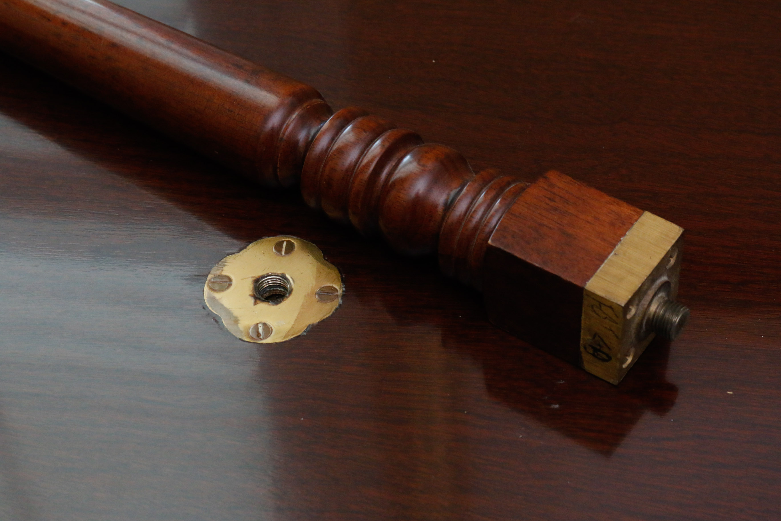 Georgian Furnishing Co. Mahogany Folding Serving Table and Tray
