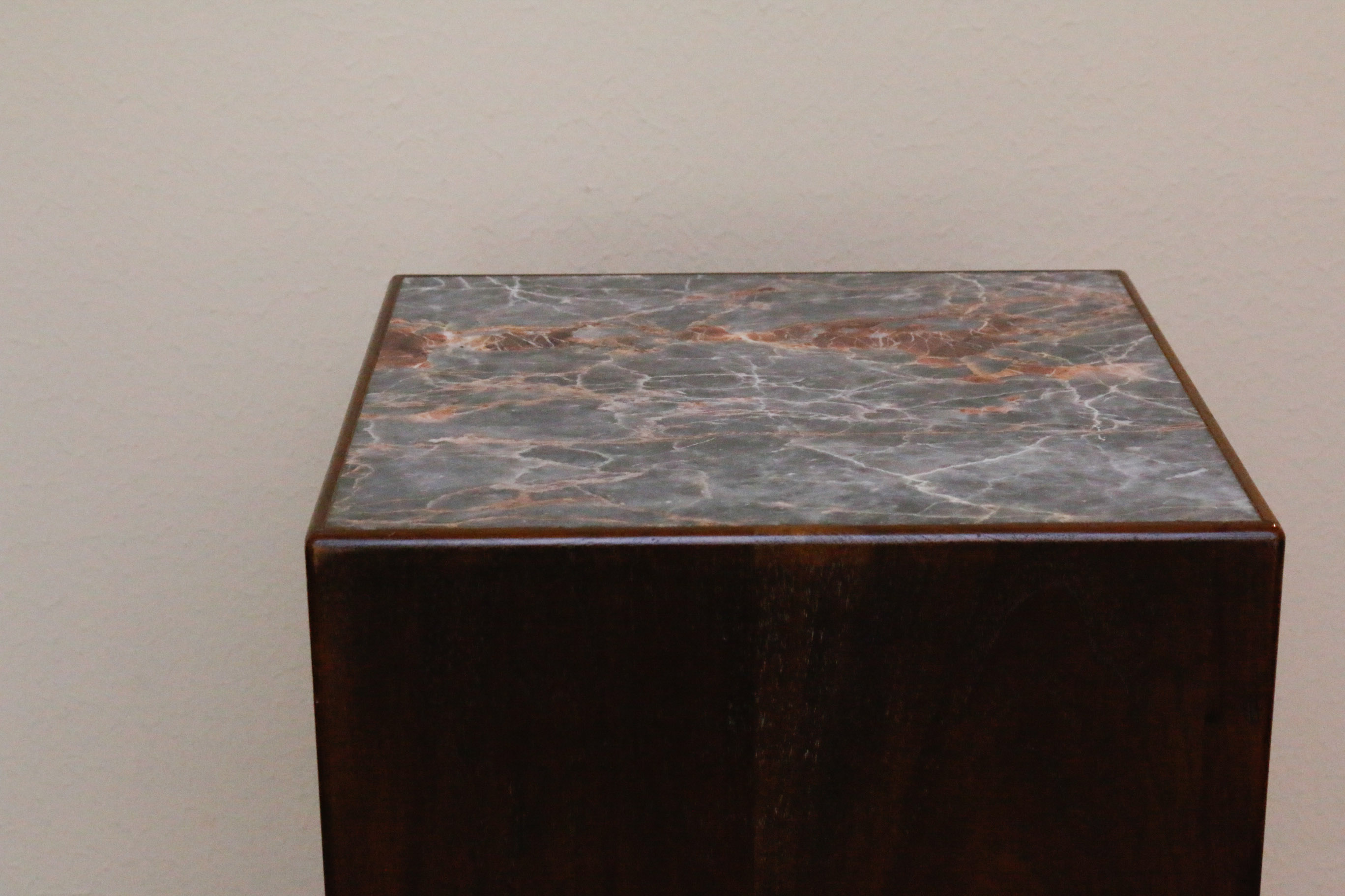 Marble Top Walnut Podium