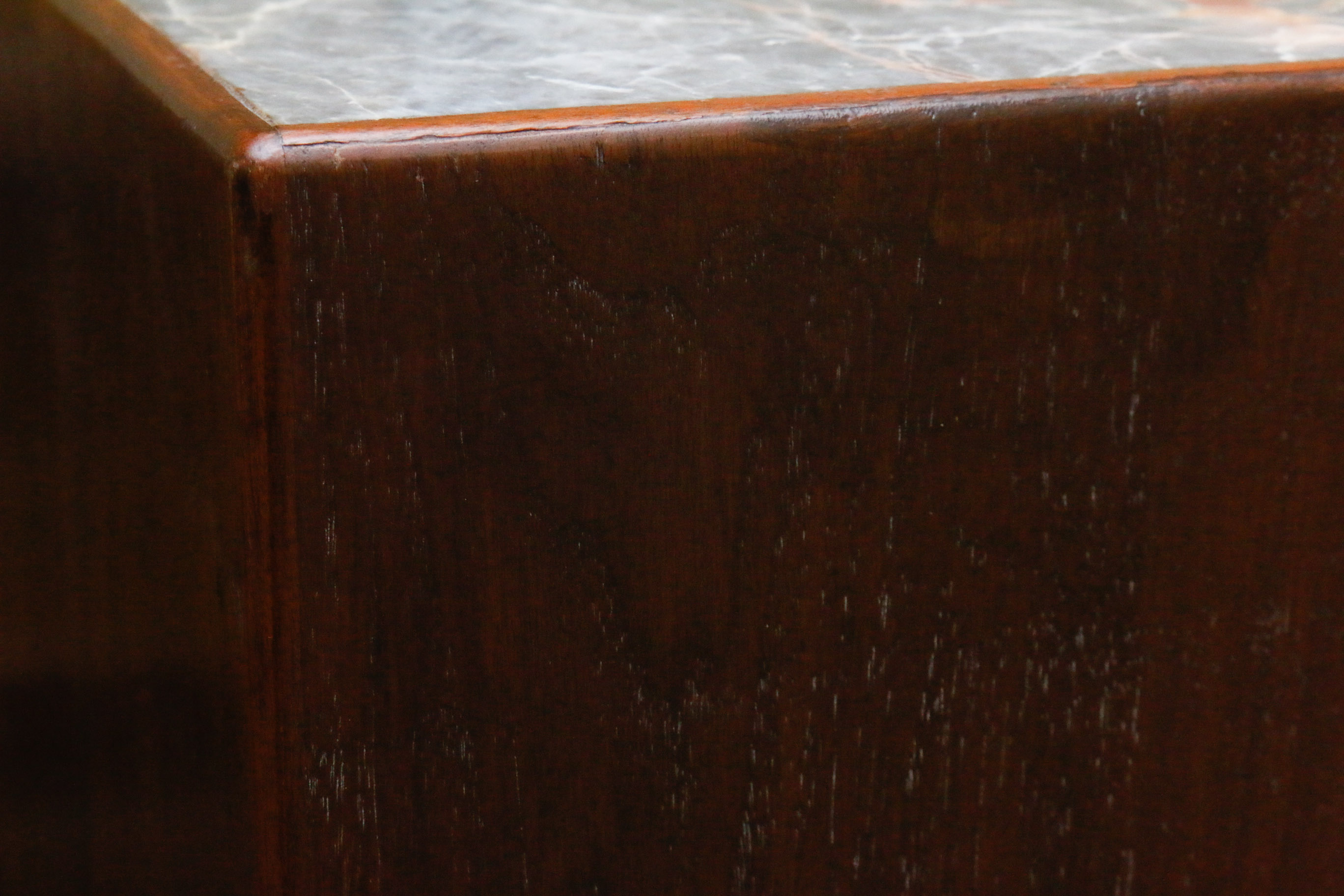 Marble Top Walnut Podium