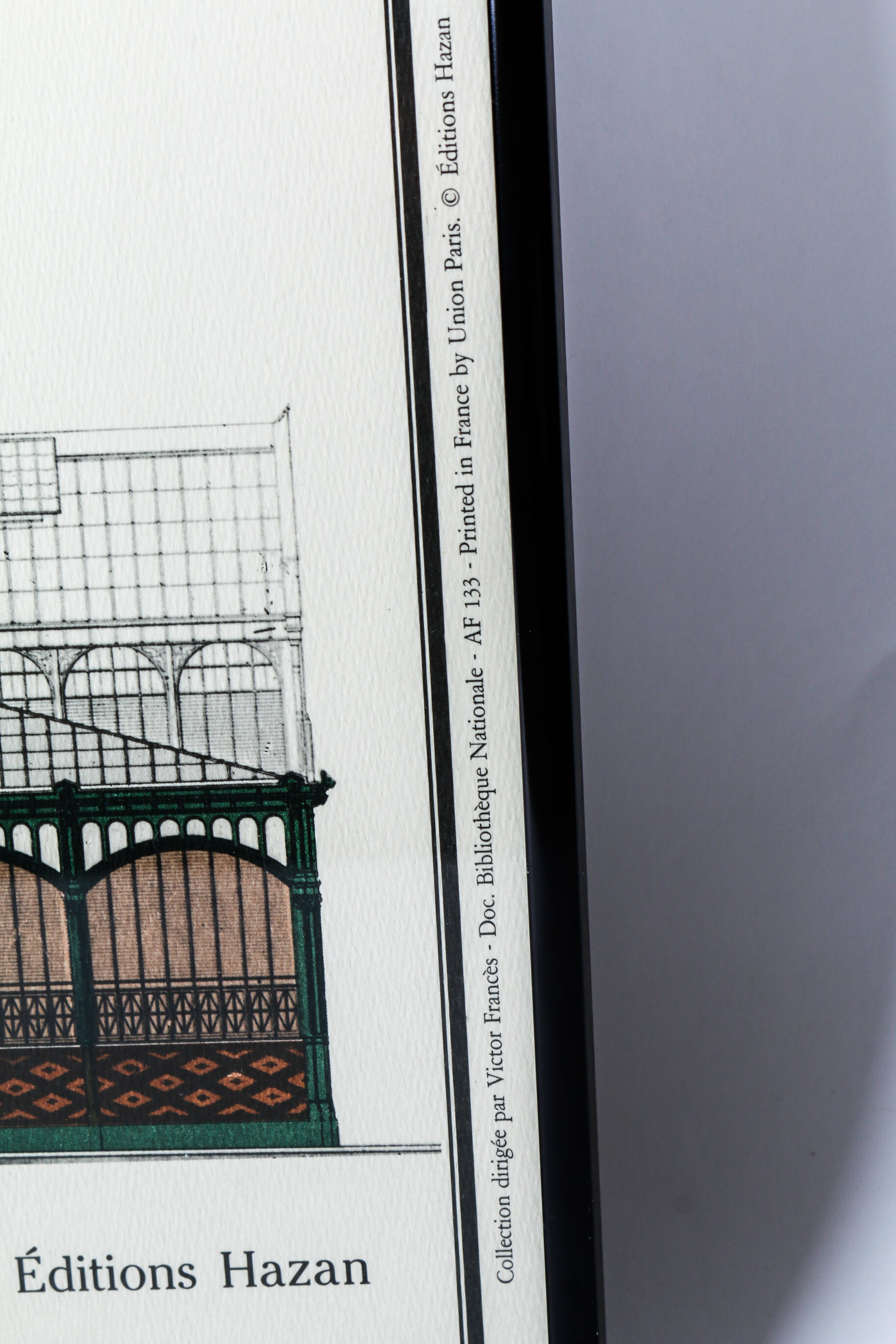 Baltard Lithograph "Les Halles de Paris" and Book