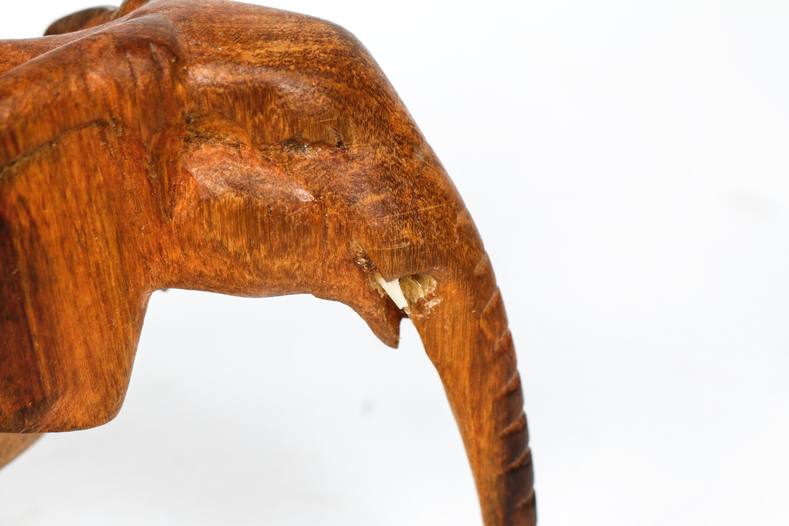 Pair of Wooden Elephant Bookends