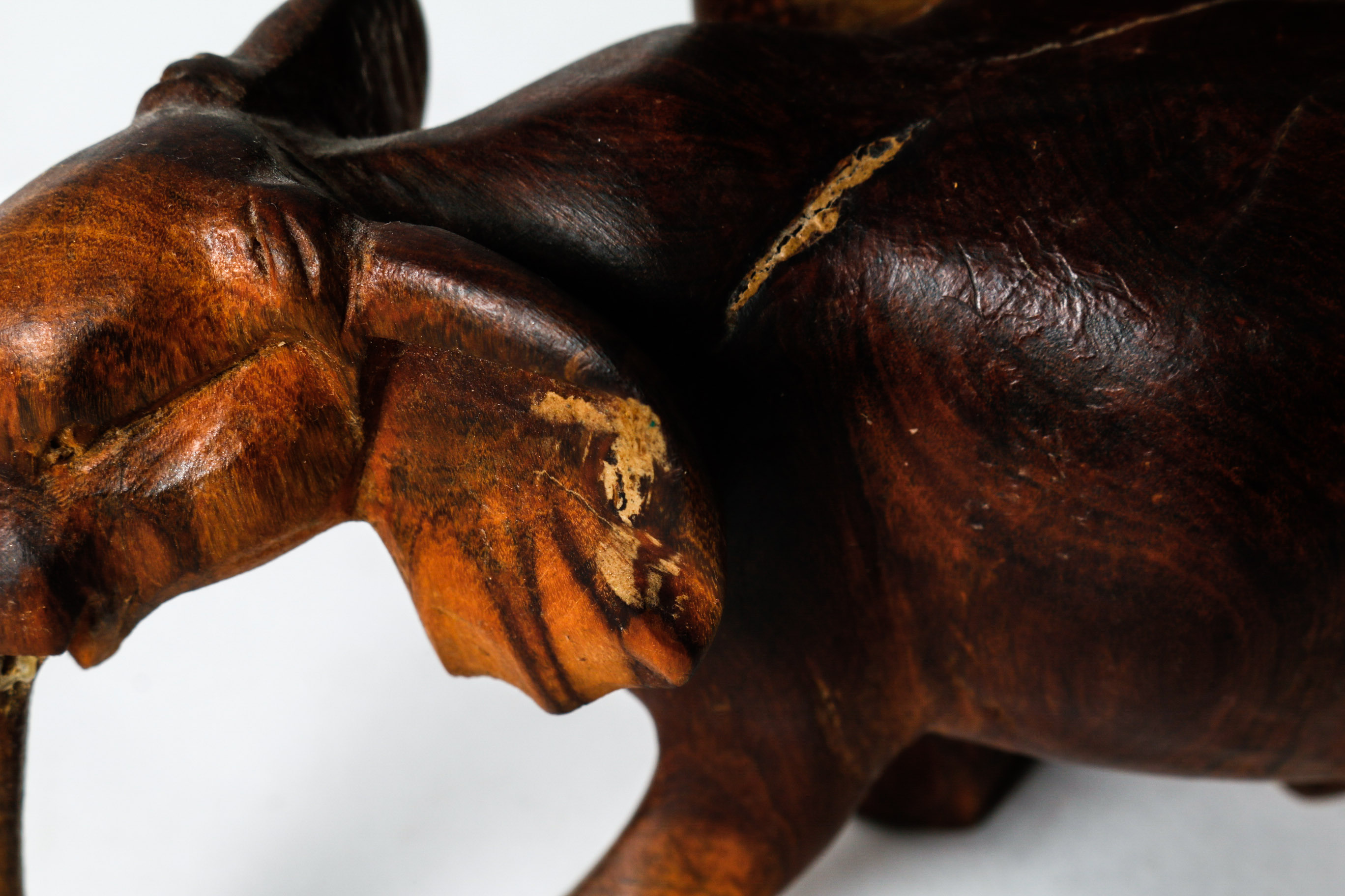 Pair of Wooden Elephant Bookends