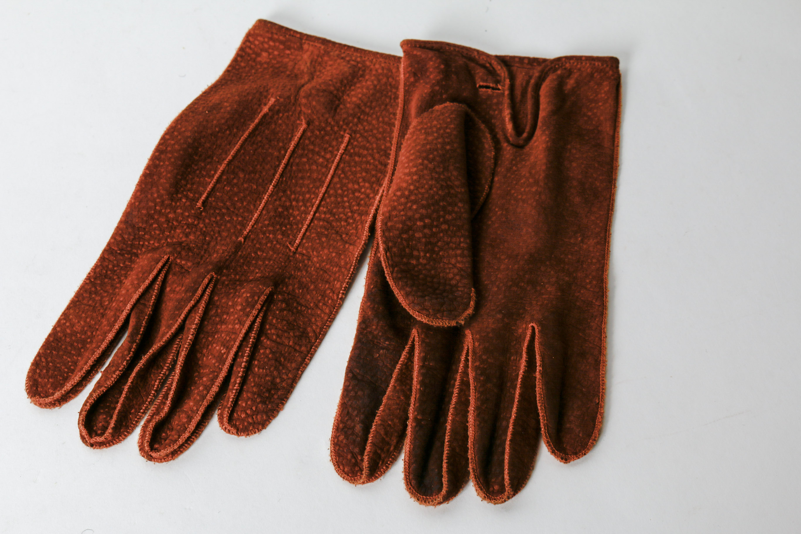 Vintage Leather Gloves, Pocket Squares, and Leather Case