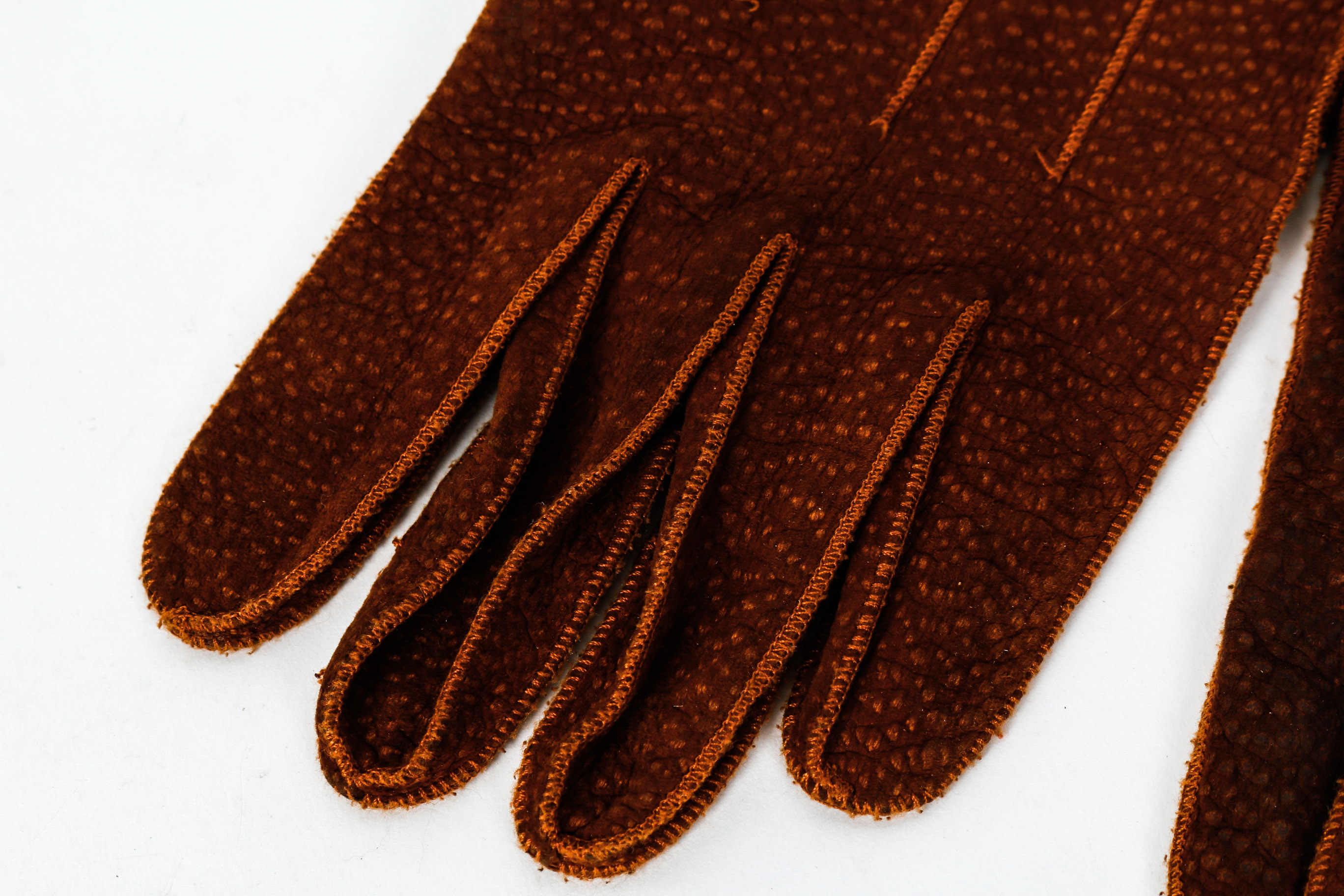 Vintage Leather Gloves, Pocket Squares, and Leather Case