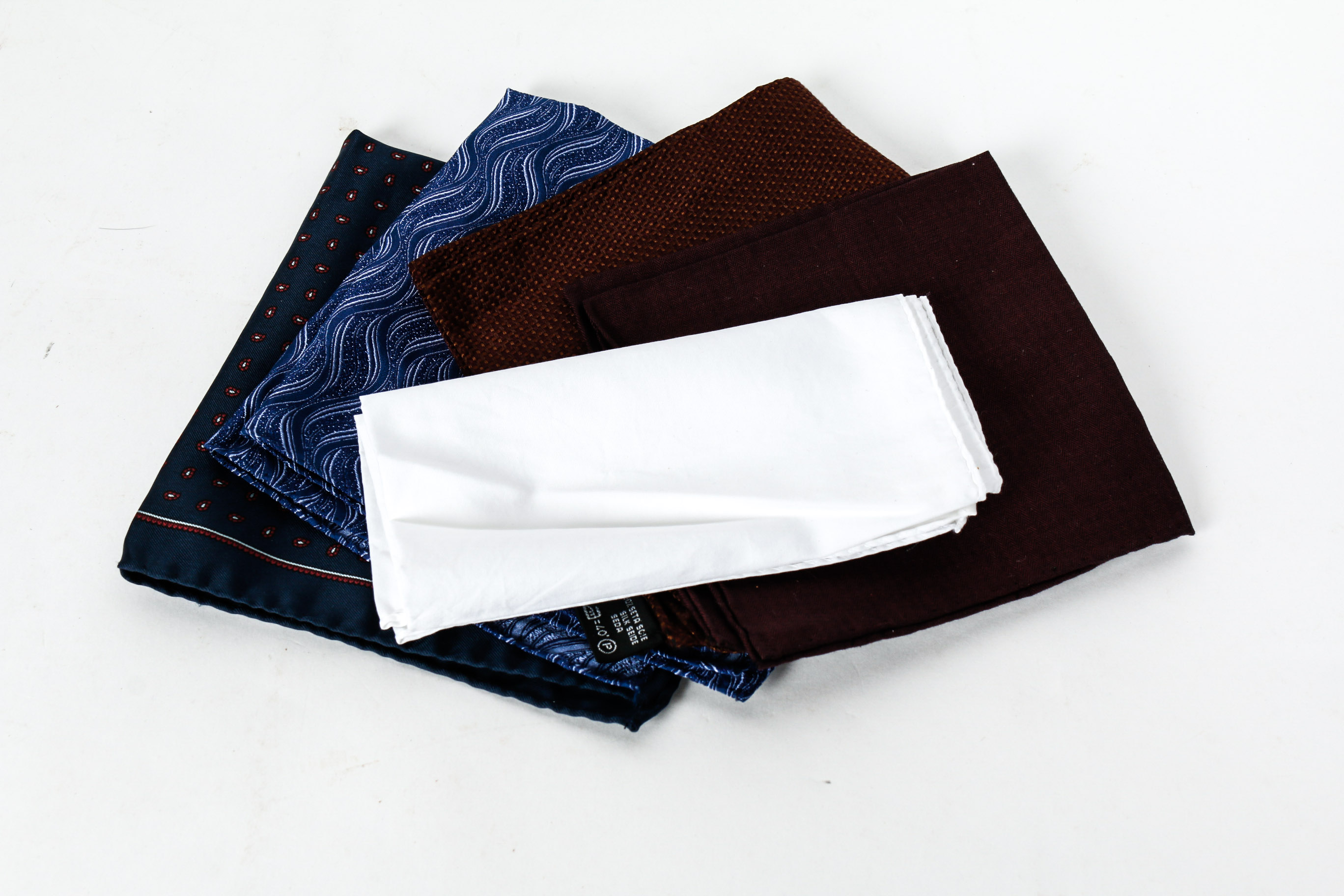 Vintage Leather Gloves, Pocket Squares, and Leather Case