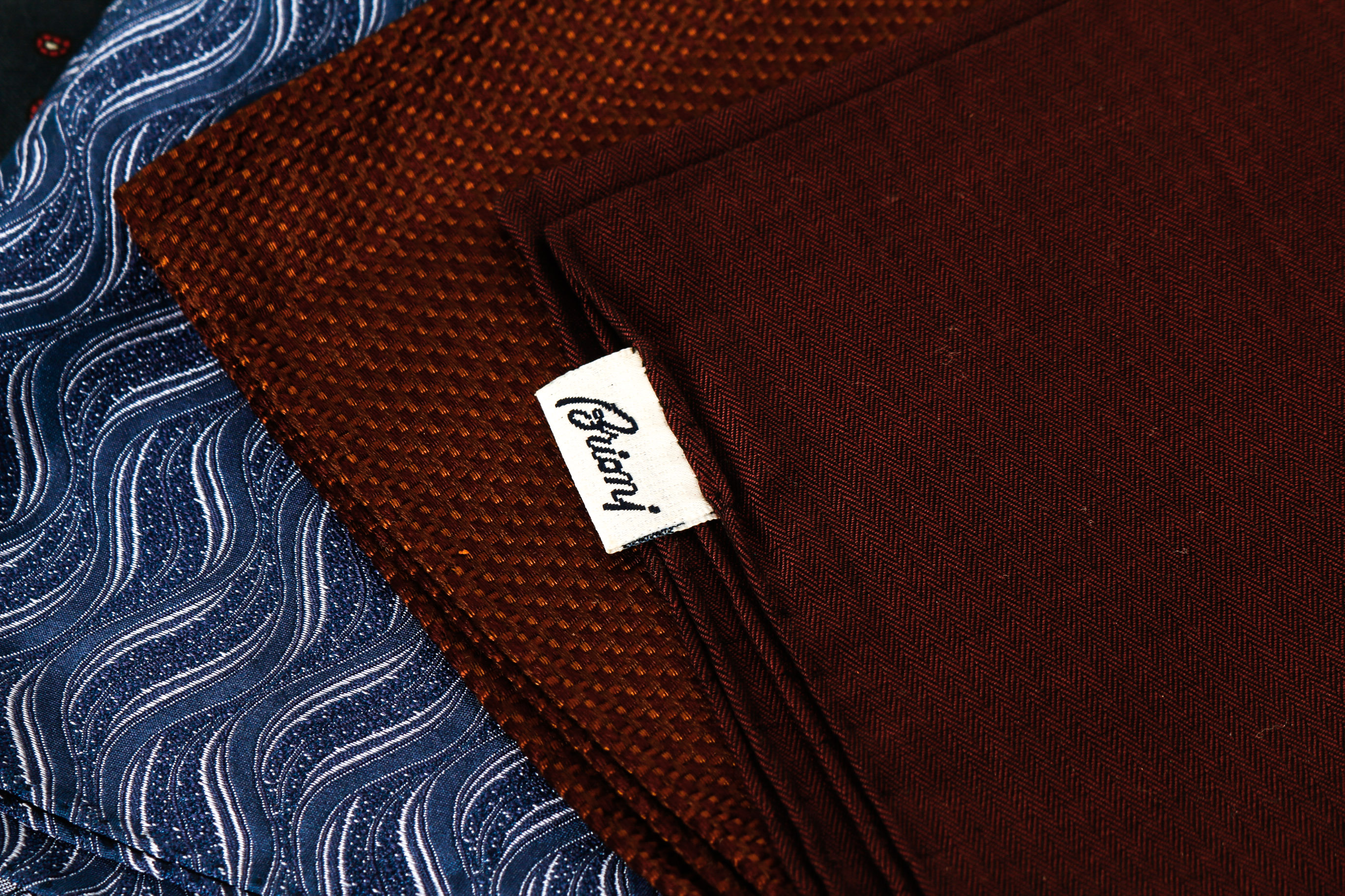 Vintage Leather Gloves, Pocket Squares, and Leather Case