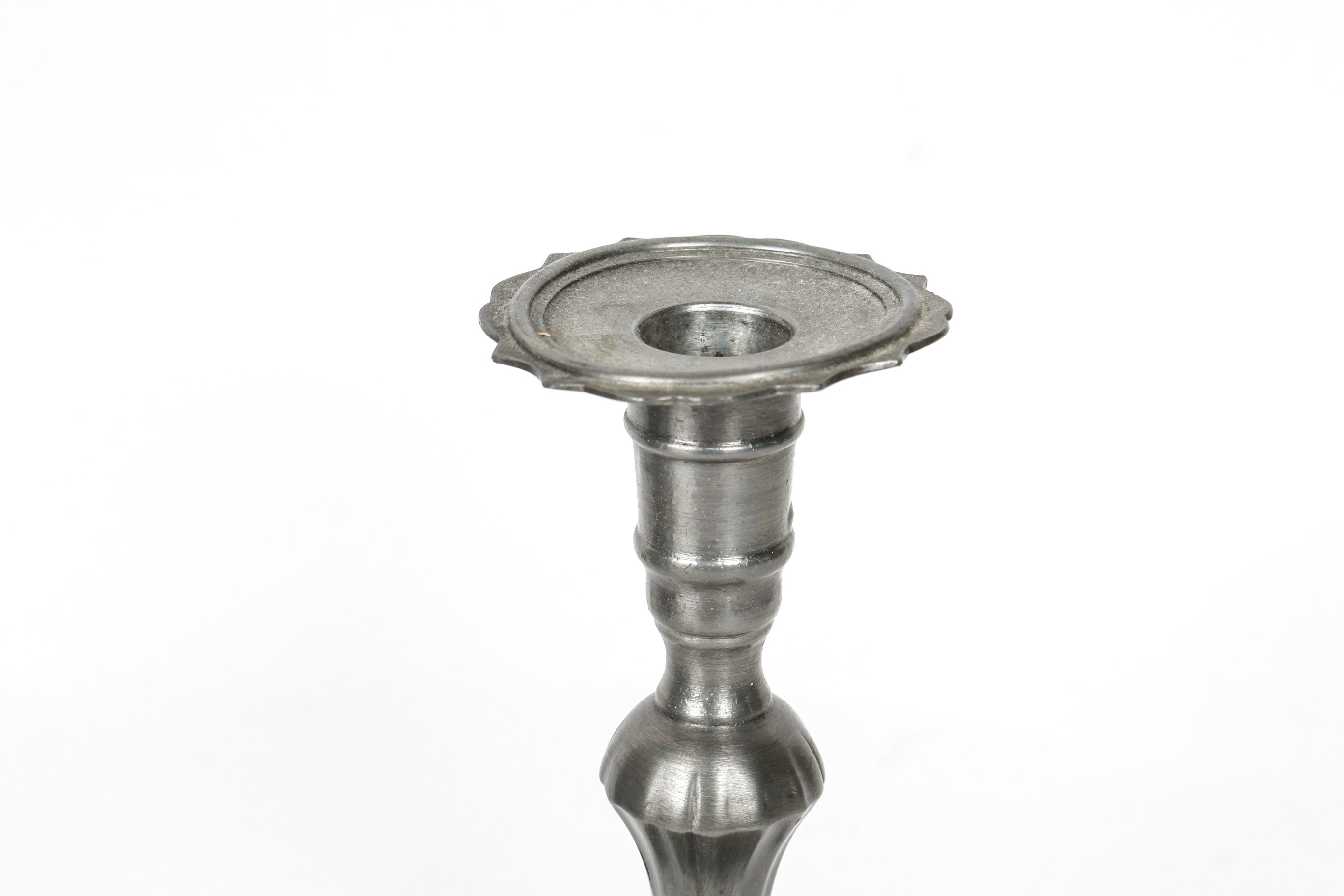 Pewter Candle Holder and Vase