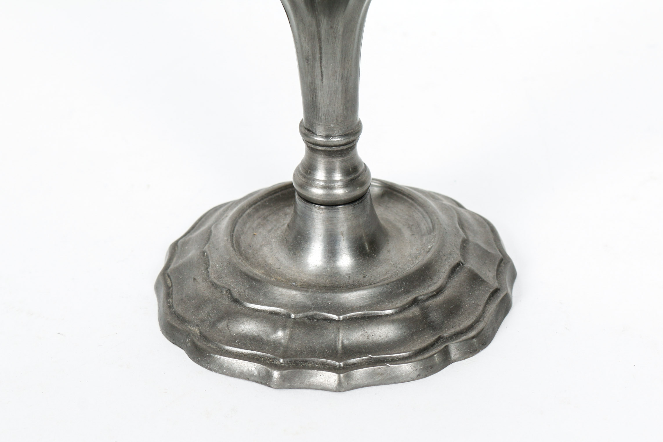Pewter Candle Holder and Vase