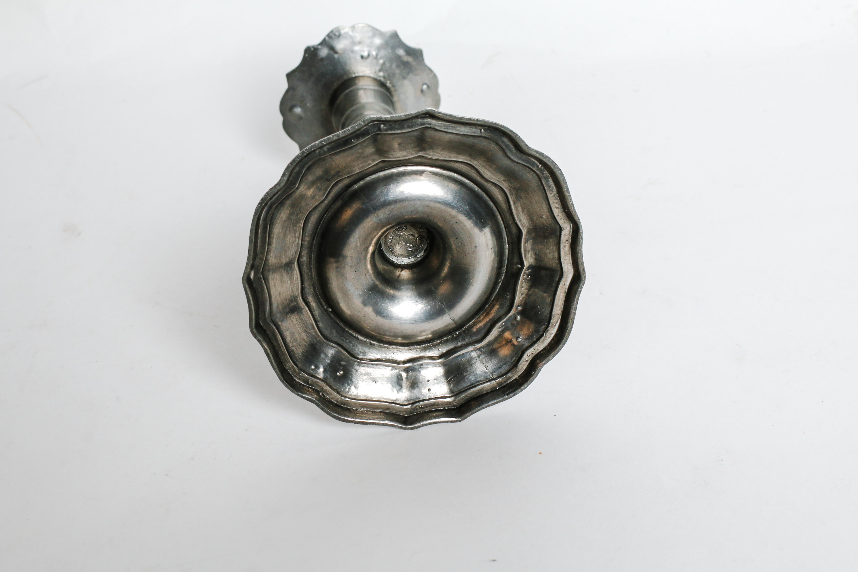 Pewter Candle Holder and Vase