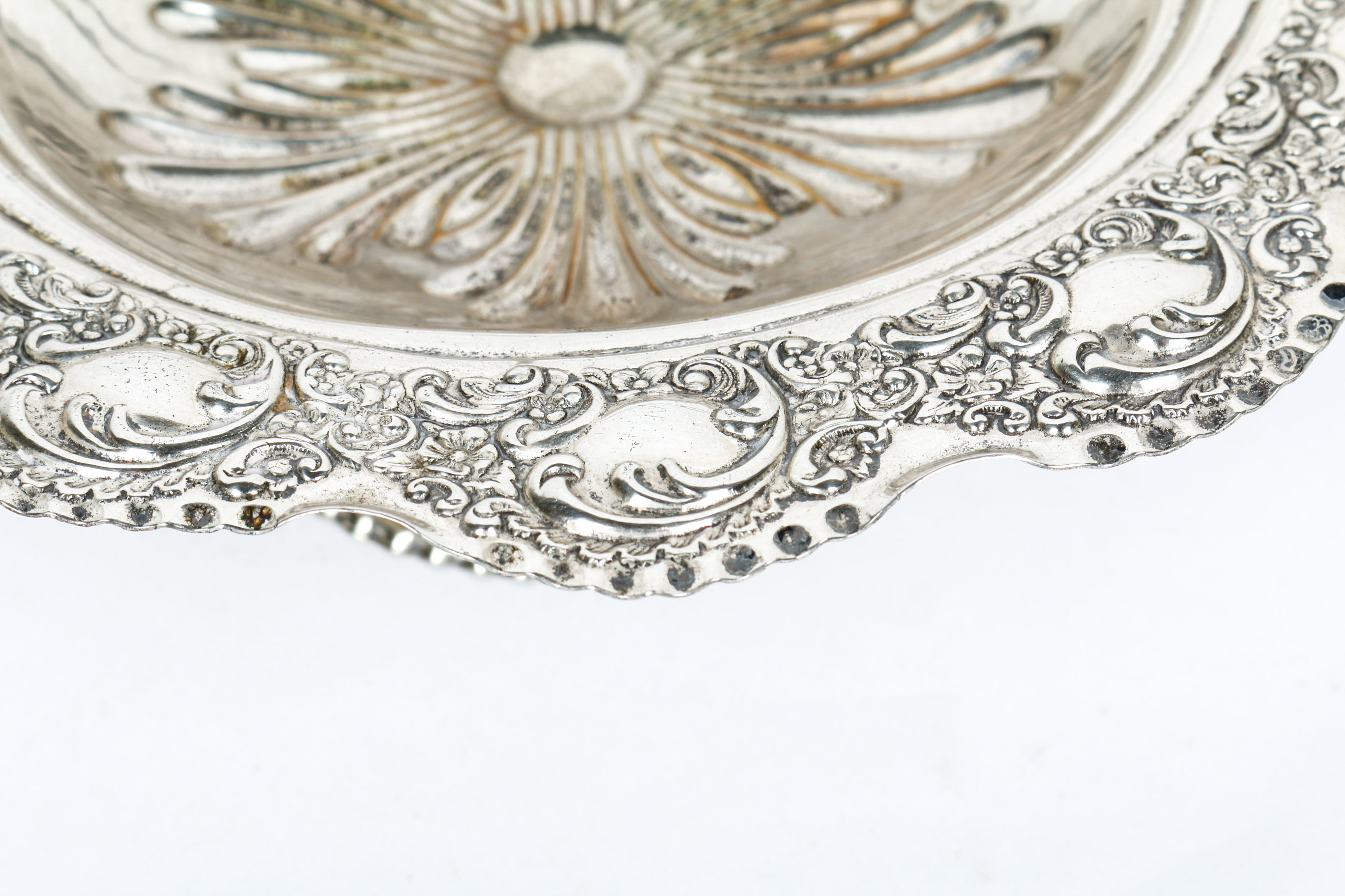 Ornate Silver Plate Bride's Basket