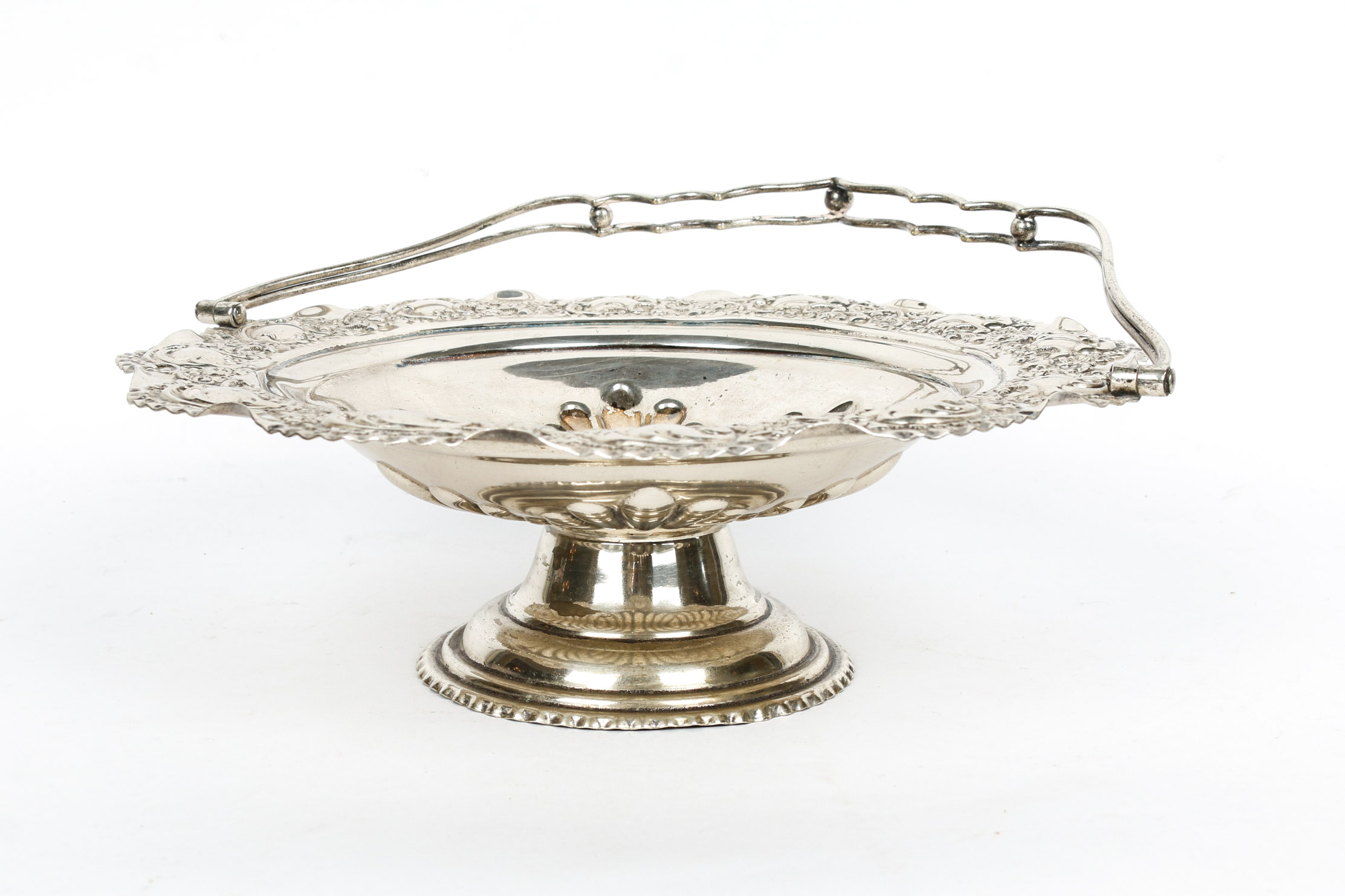Ornate Silver Plate Bride's Basket