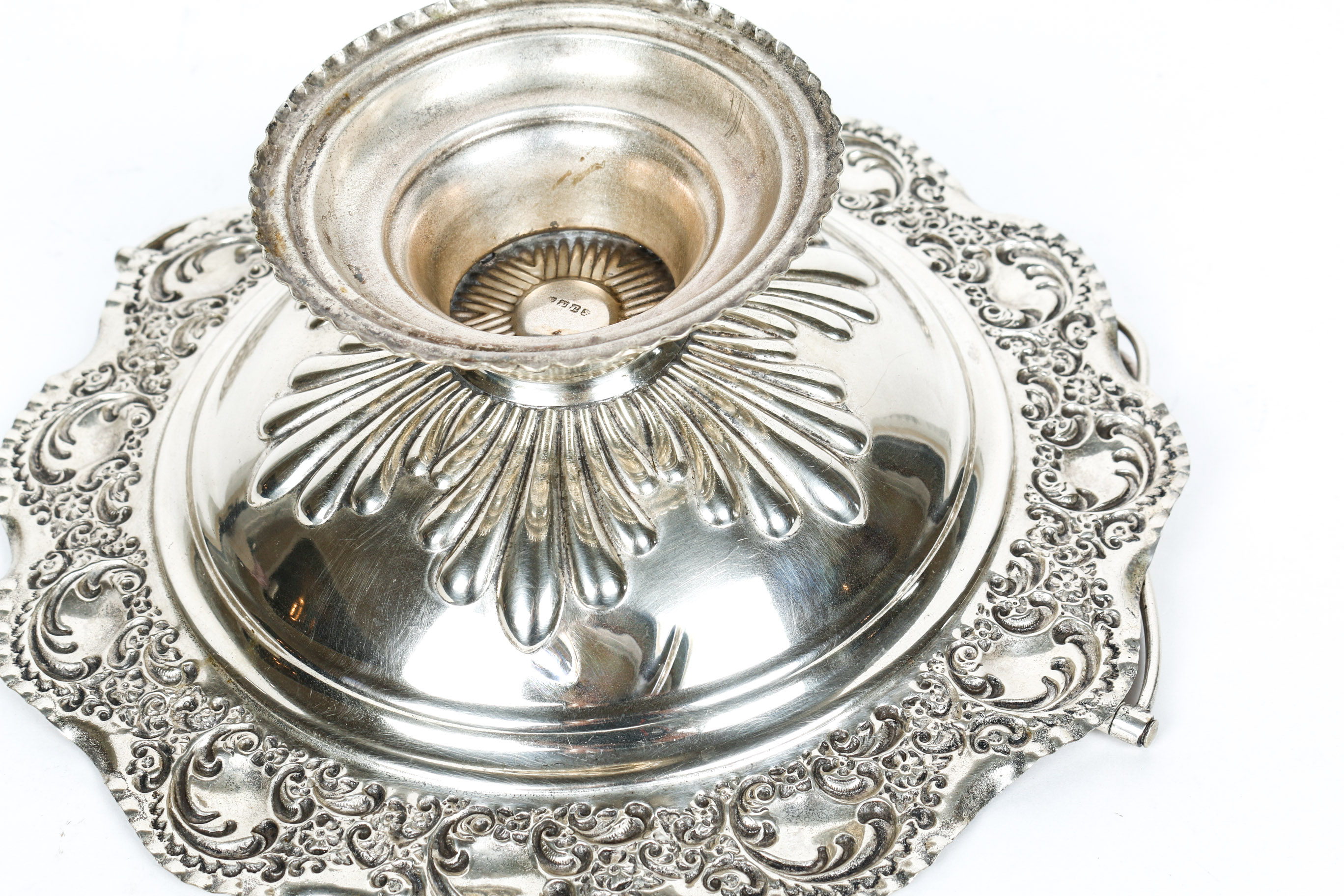 Ornate Silver Plate Bride's Basket