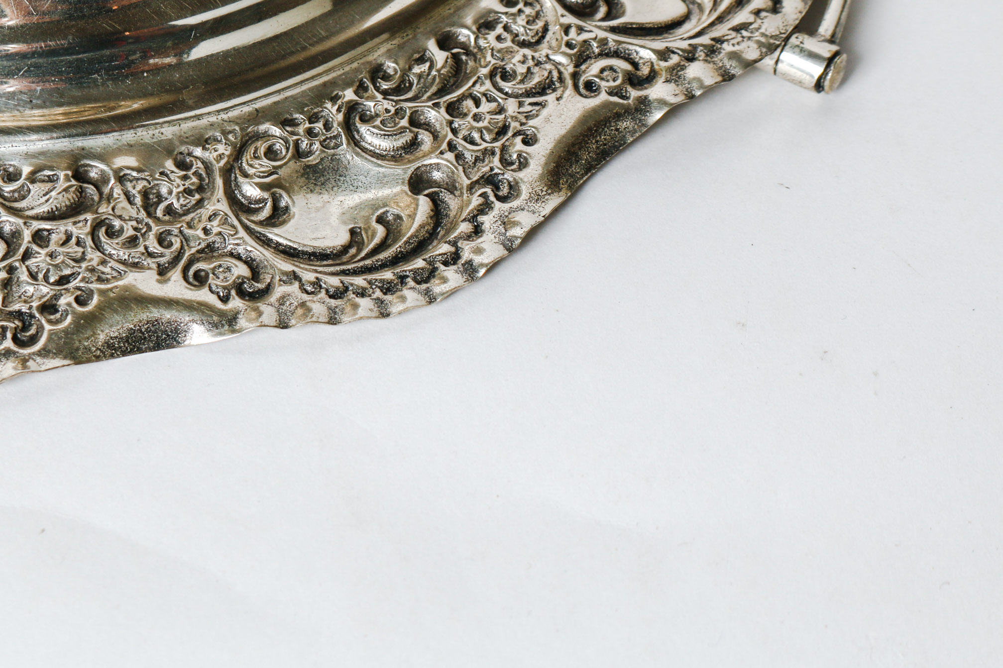 Ornate Silver Plate Bride's Basket