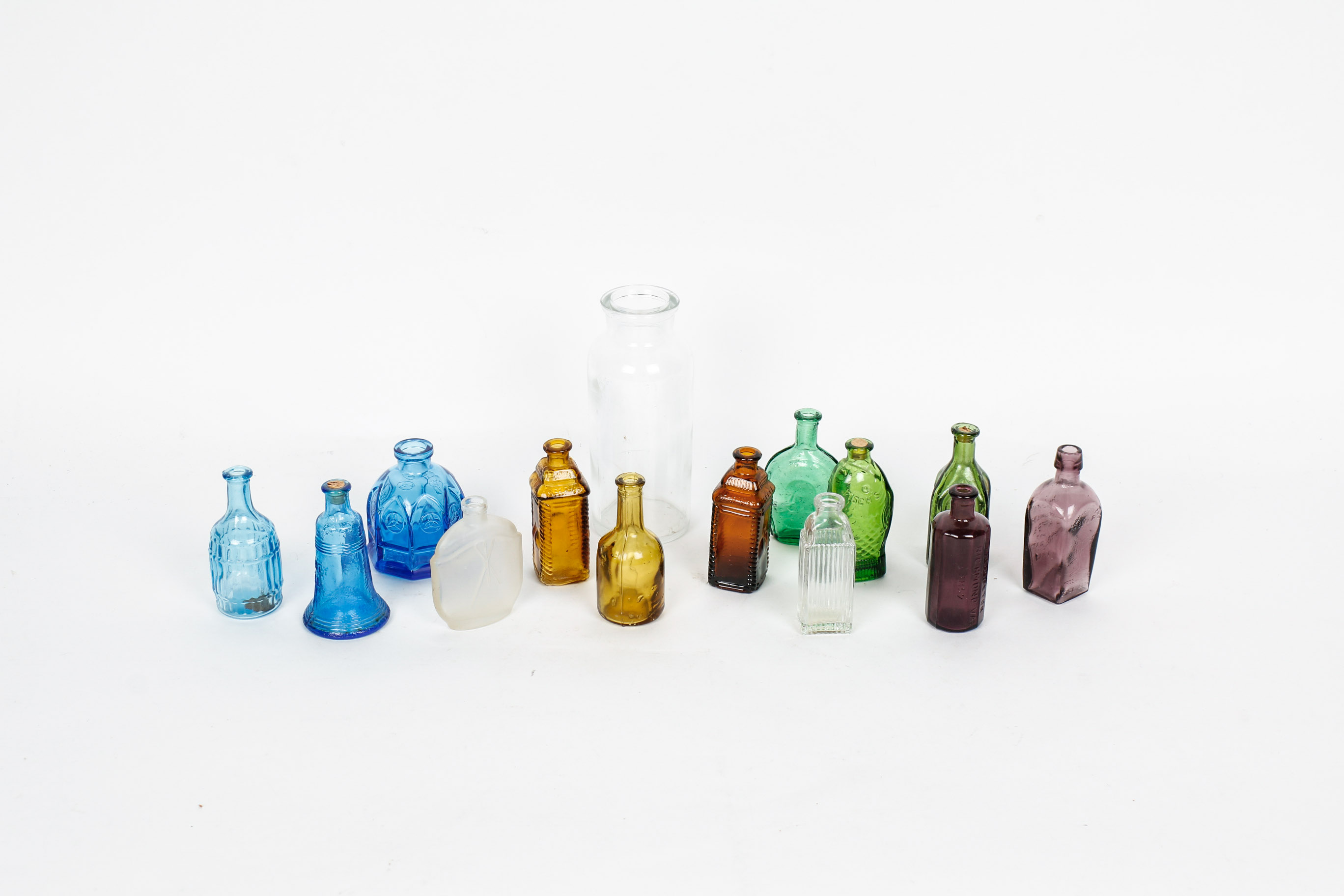 Collection of Vintage Miniature Glass Bottles
