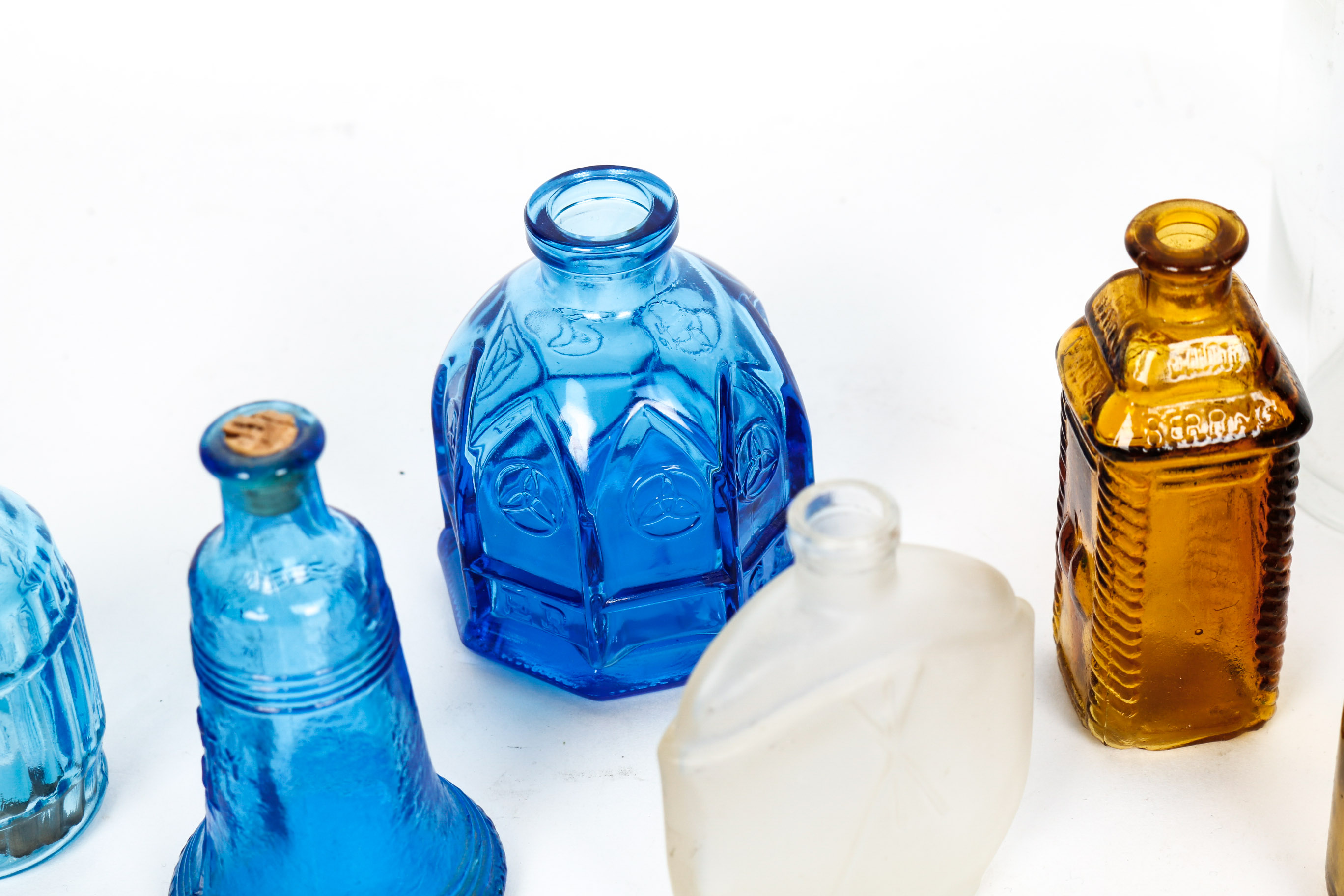 Collection of Vintage Miniature Glass Bottles