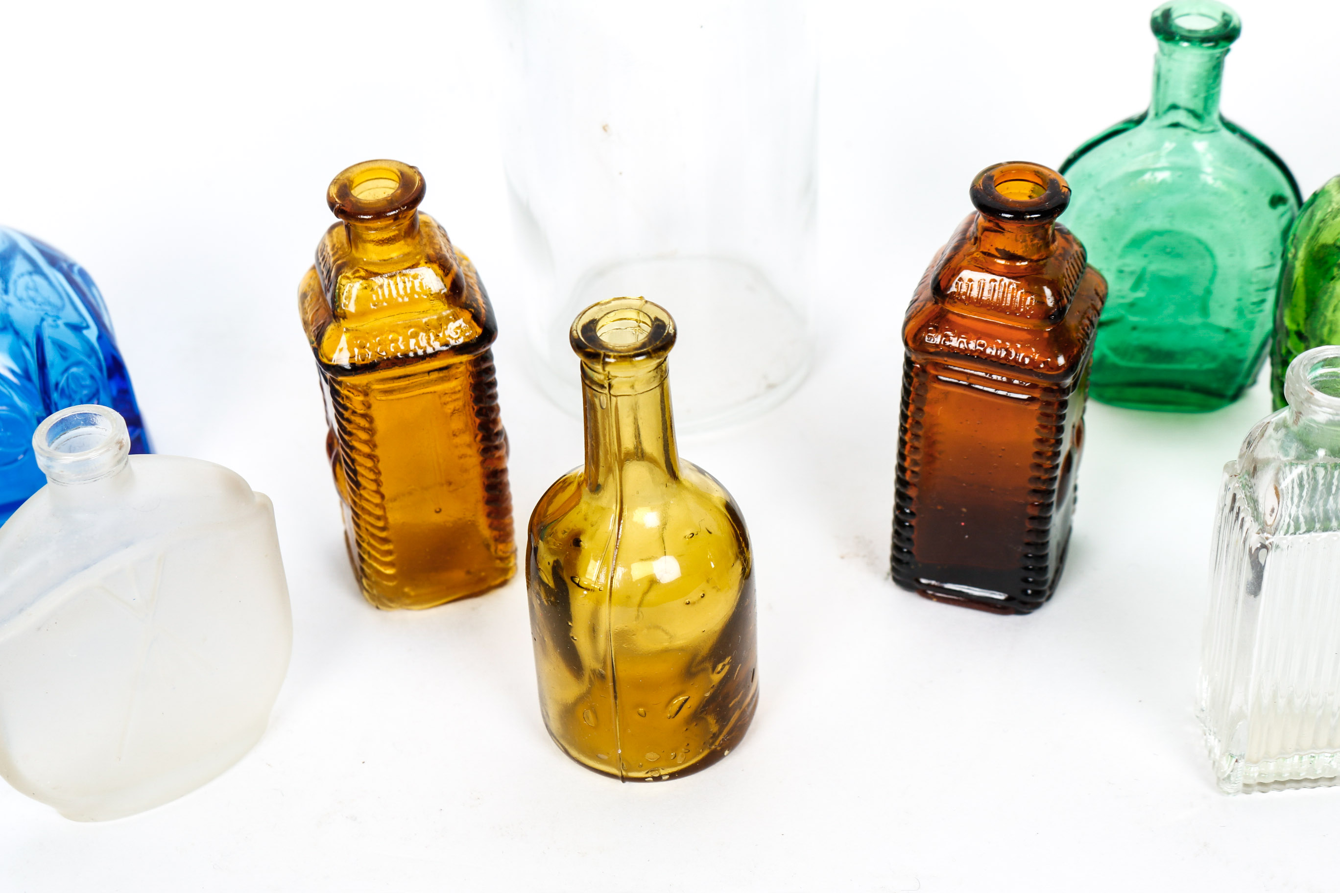 Collection of Vintage Miniature Glass Bottles