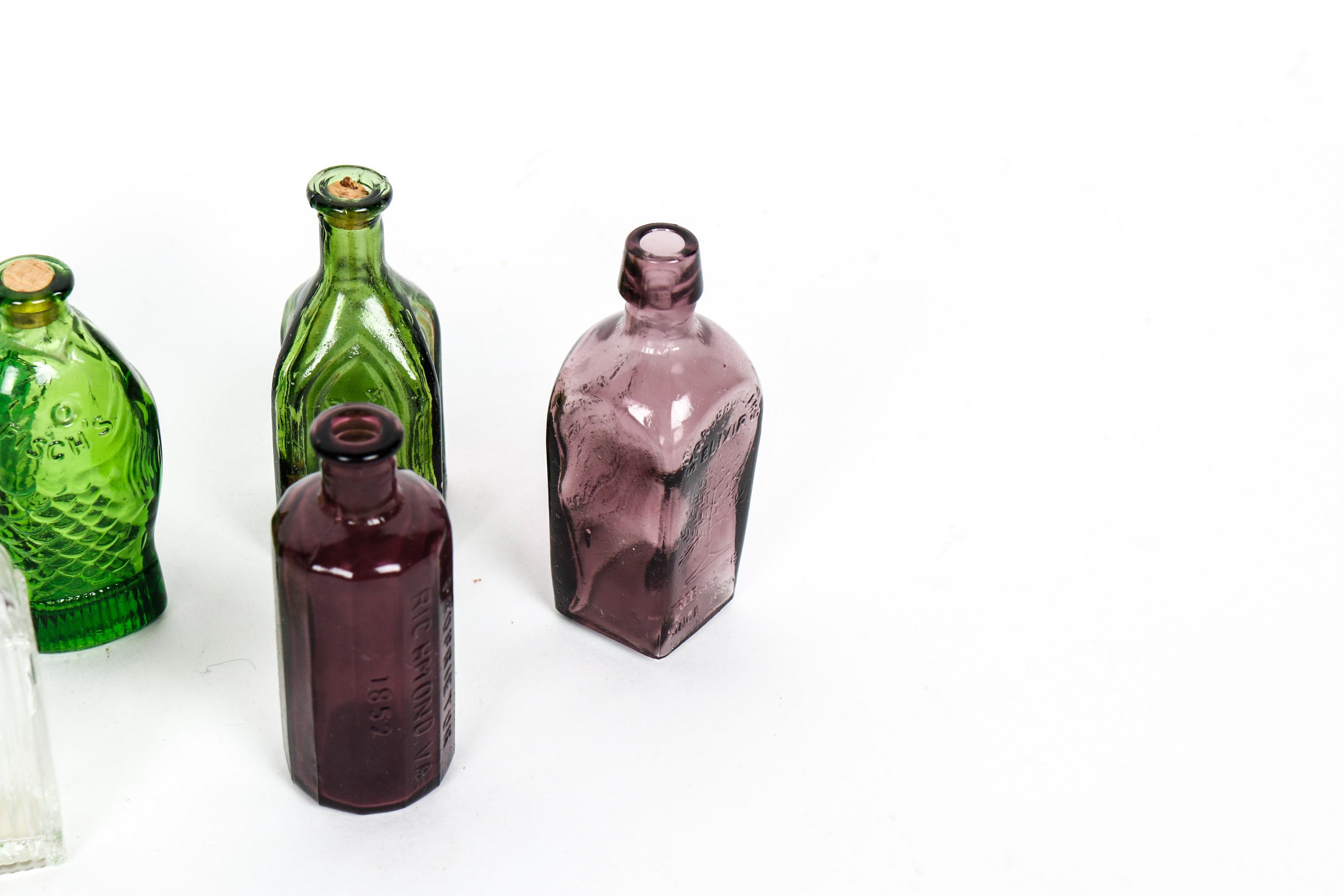 Collection of Vintage Miniature Glass Bottles