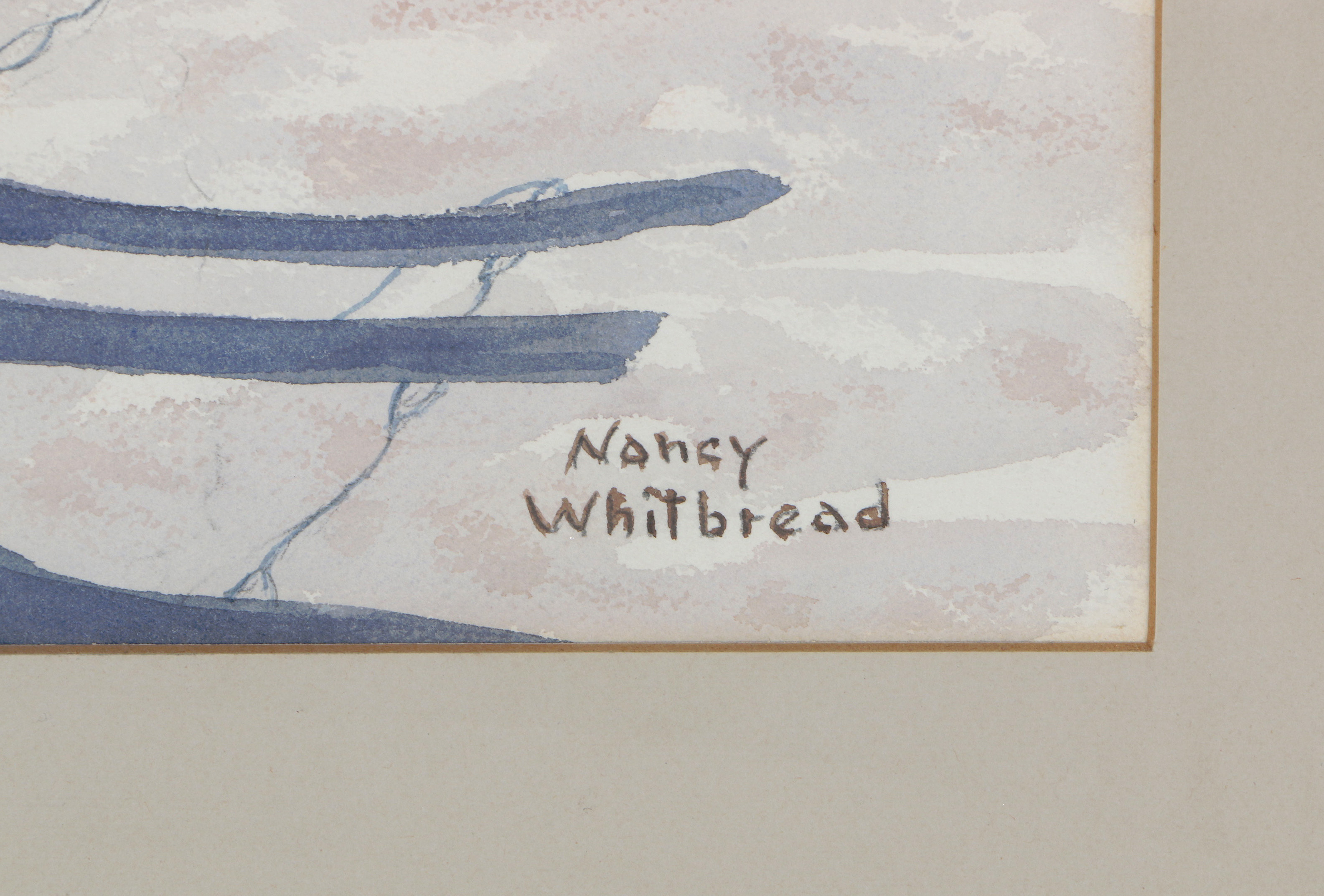 Nancy Whitbread Watercolor "Sand Fence at Nauset"