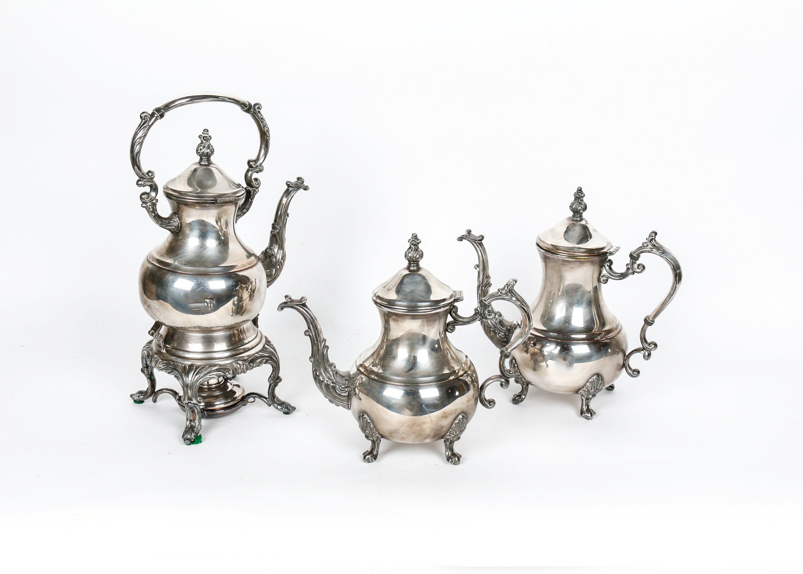 Collection of F.B. Rogers Silver Co. Silver Plated Teapots