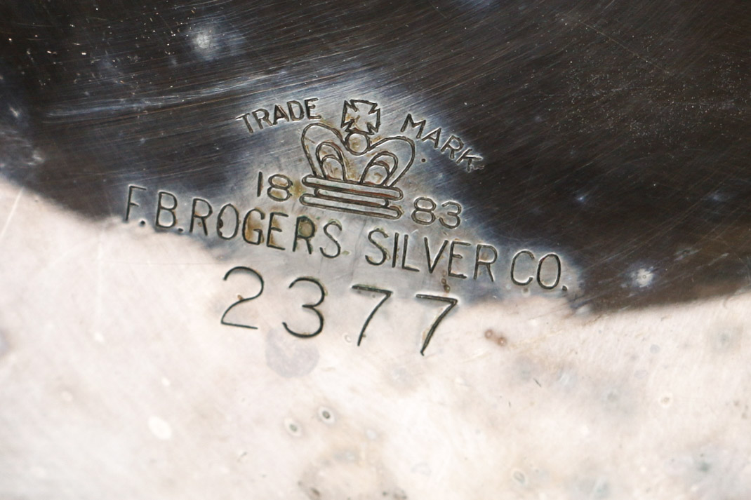 Plated Silver Sugar and Creamer With Bride's Basket