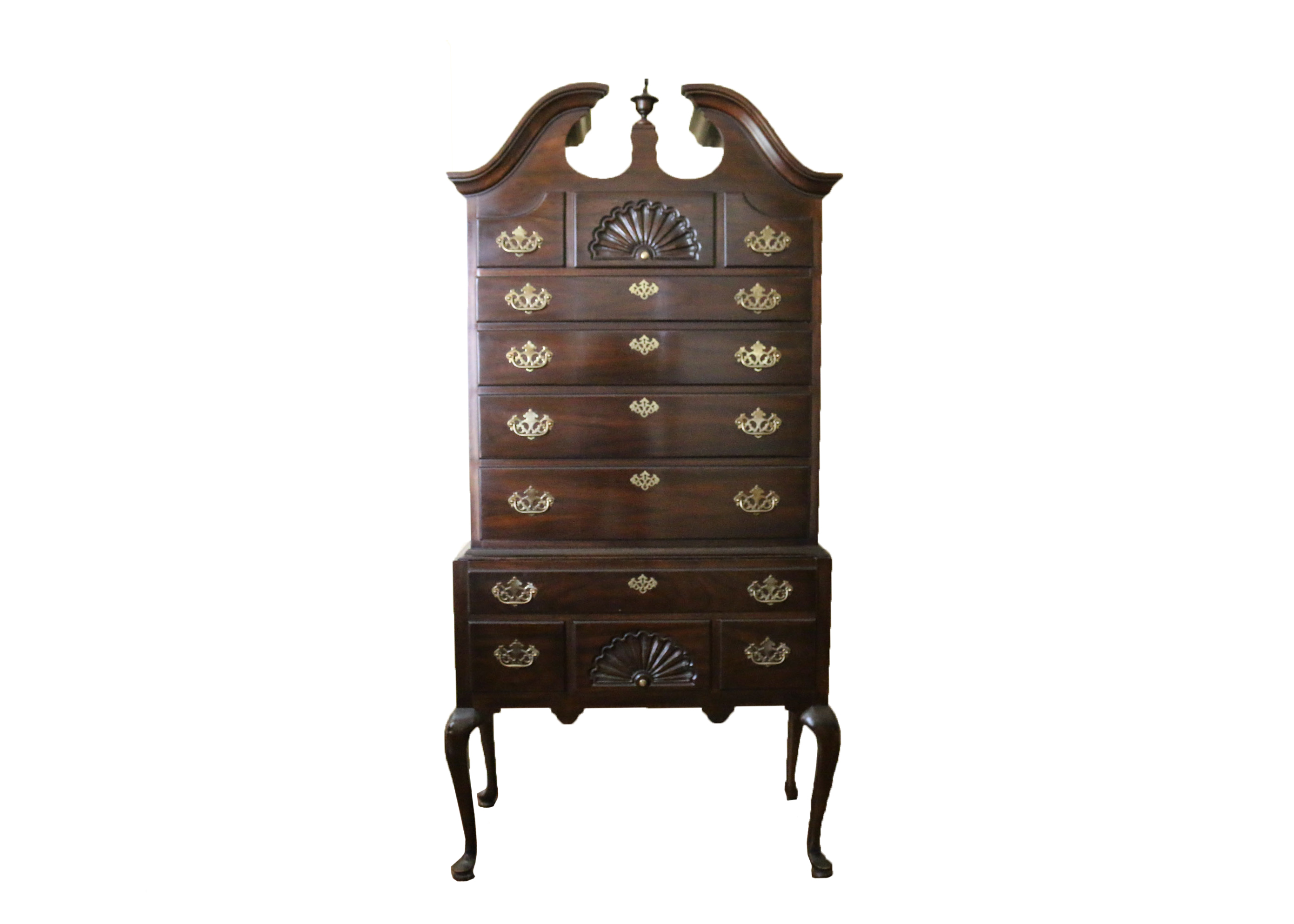 Federal Style Mahogany Highboy Chest of Drawers by Drexel