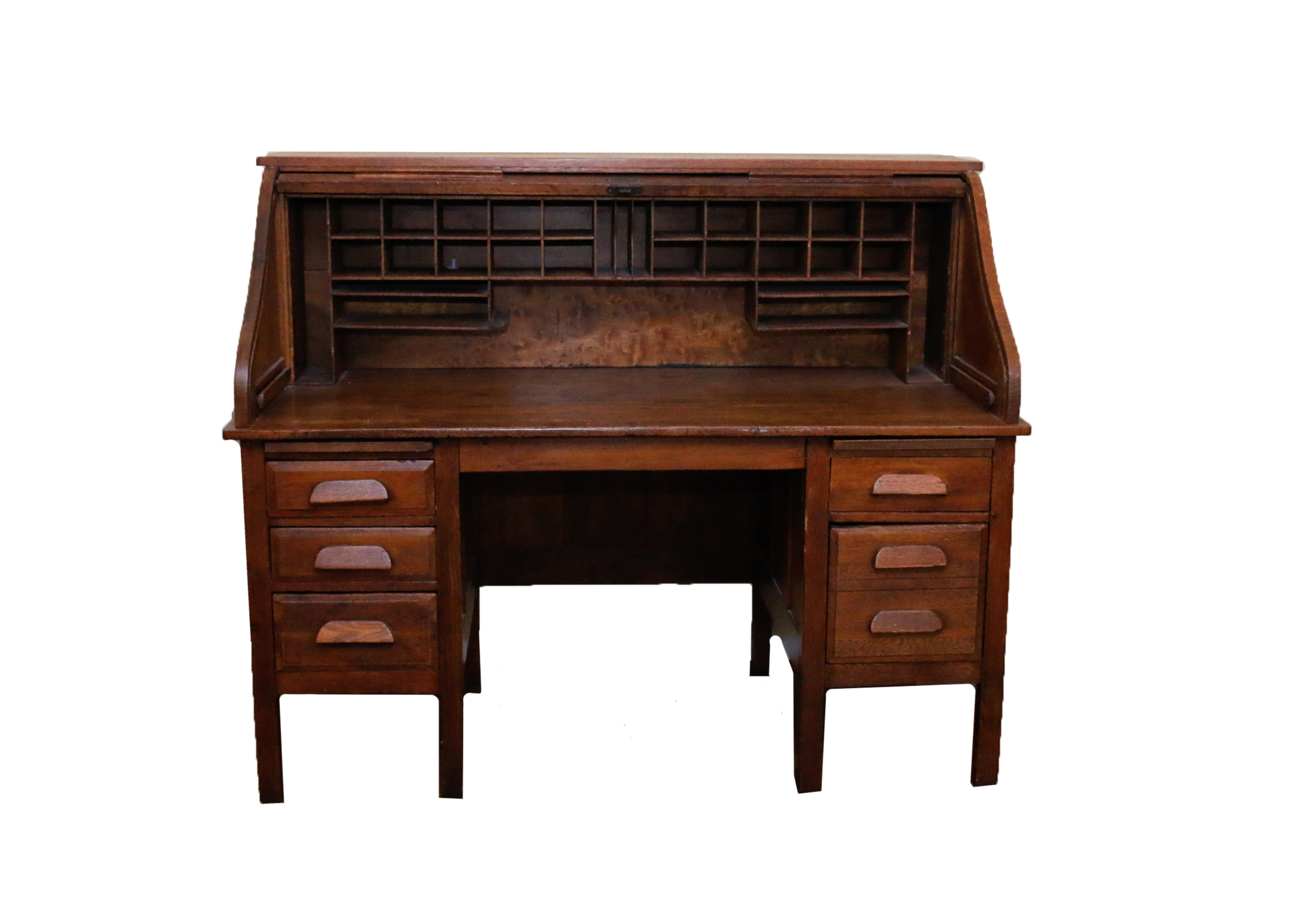 Vintage Roll Top Desk With Matching Chair