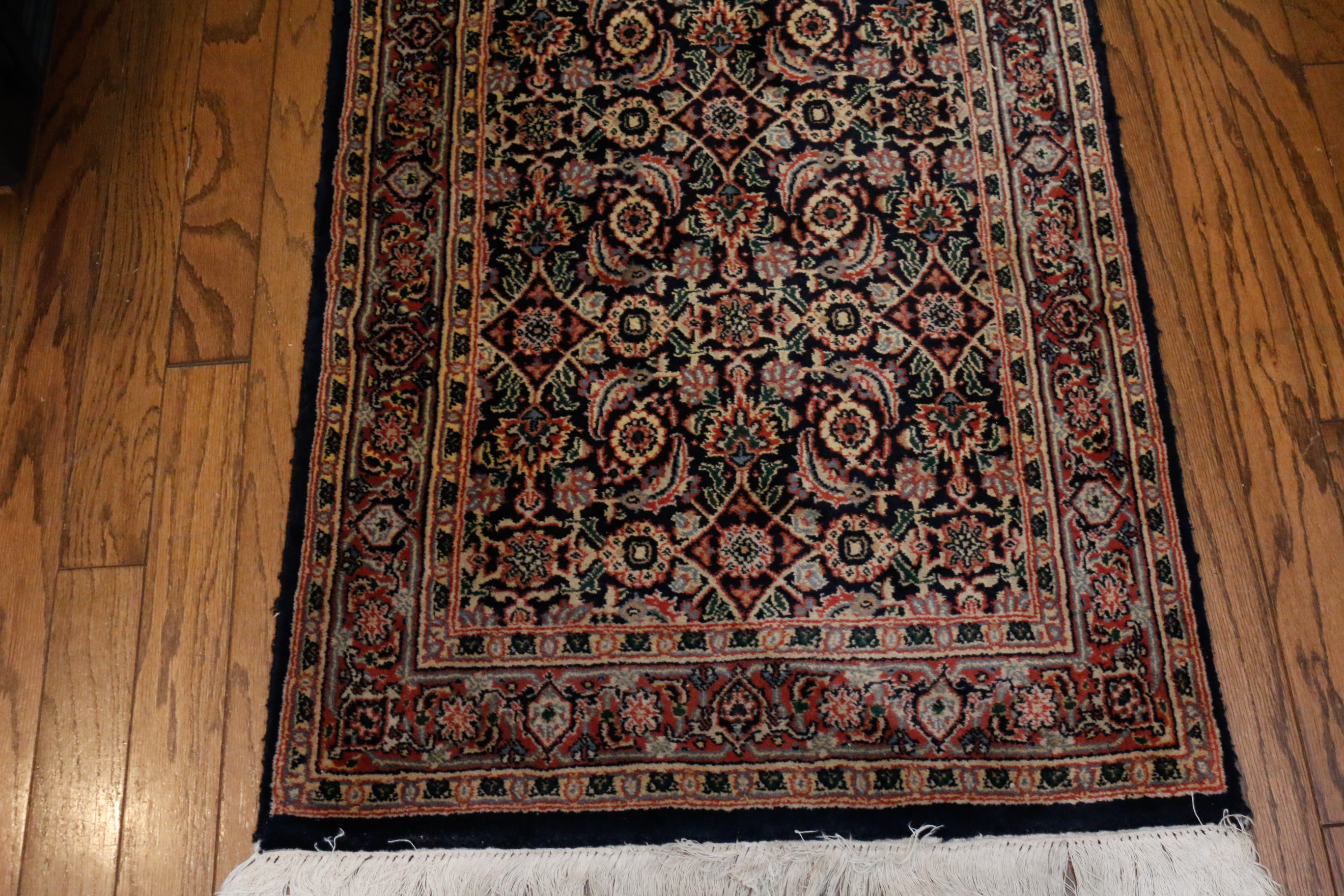 Hand-Knotted "Herati" Wool Carpet Runner