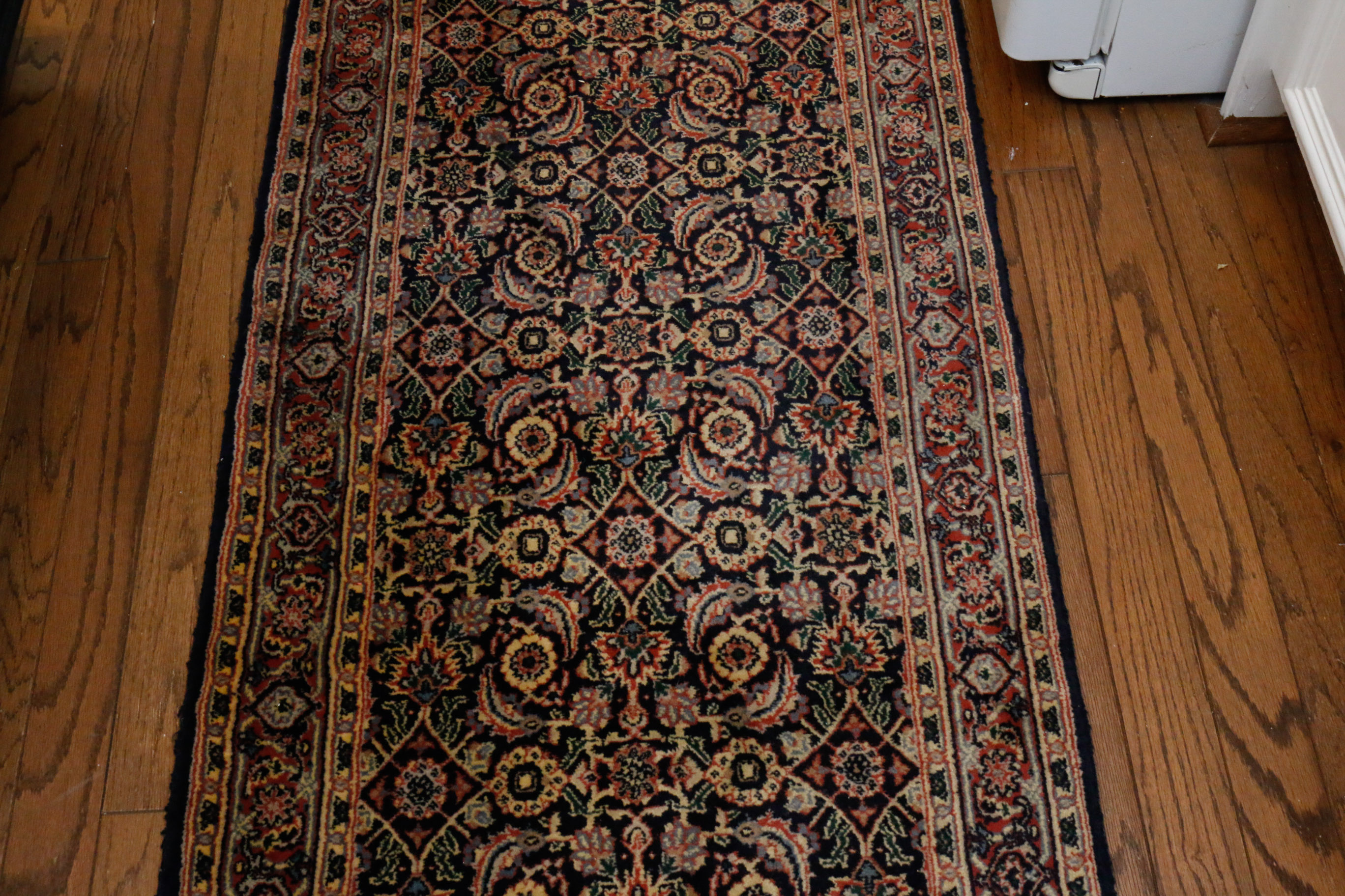 Hand-Knotted "Herati" Wool Carpet Runner