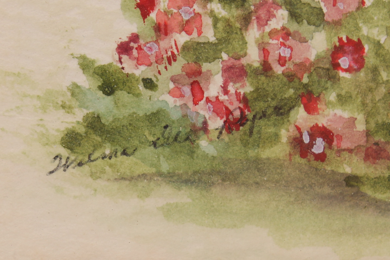 Signed Original Coastal Scene Watercolor Painting by Wilma Dee Roper