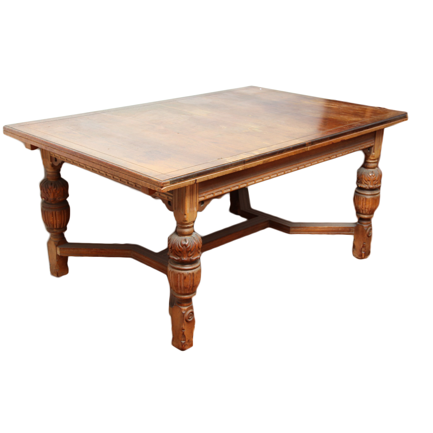 Vintage Dining Room Table with Decorative Carved Legs