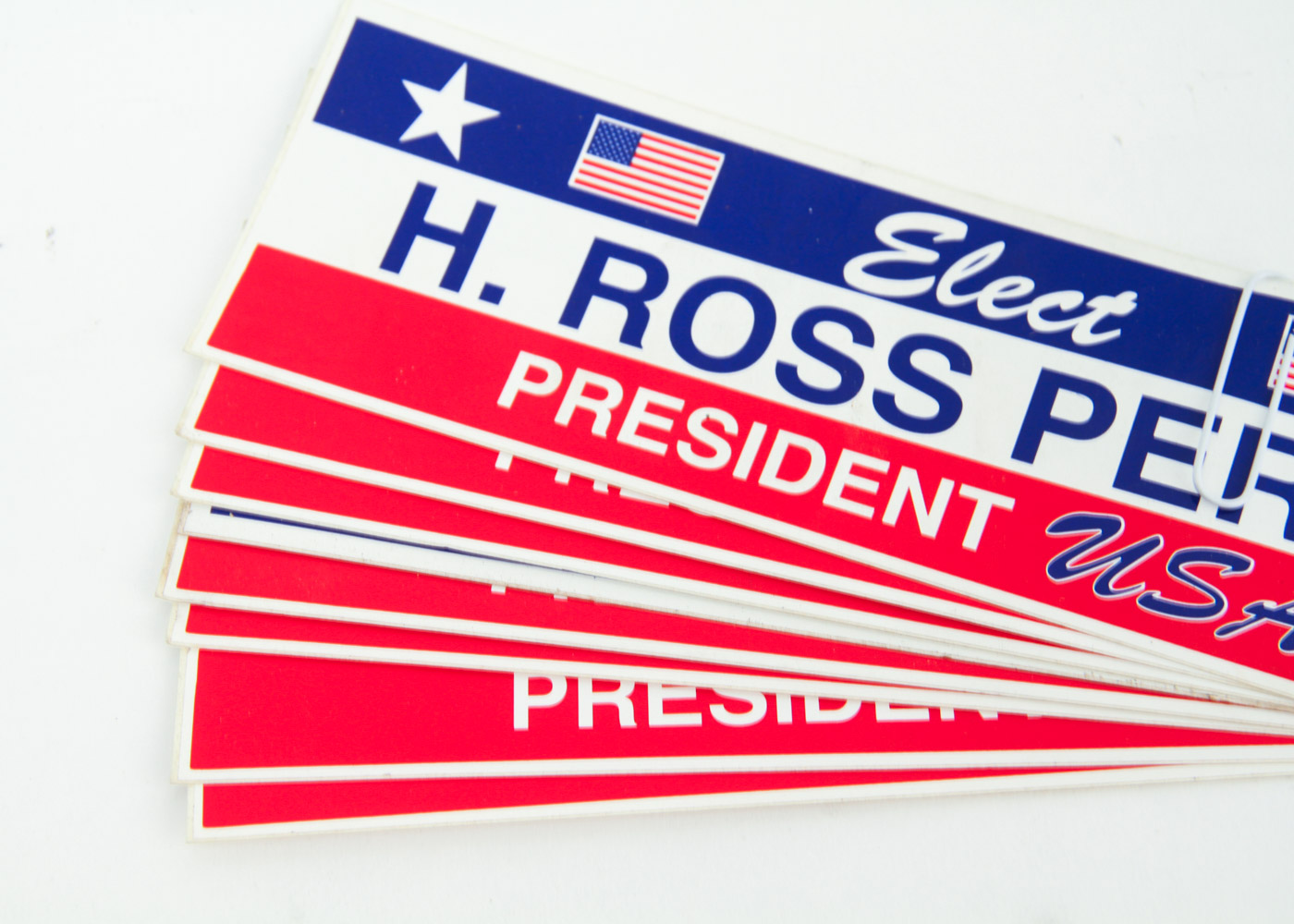 Vintage H. Ross Perot for President Bumper Stickers