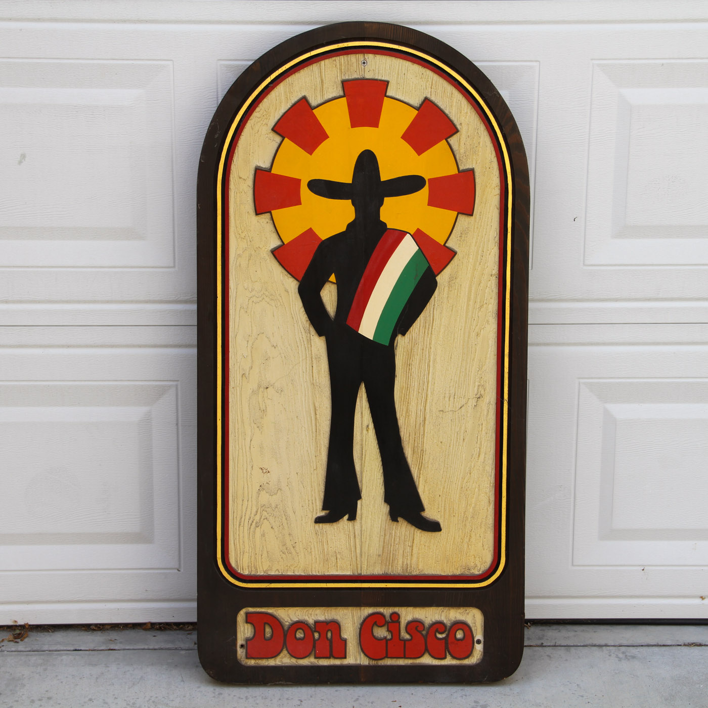Vintage Mexican Restaurant Wall Sign