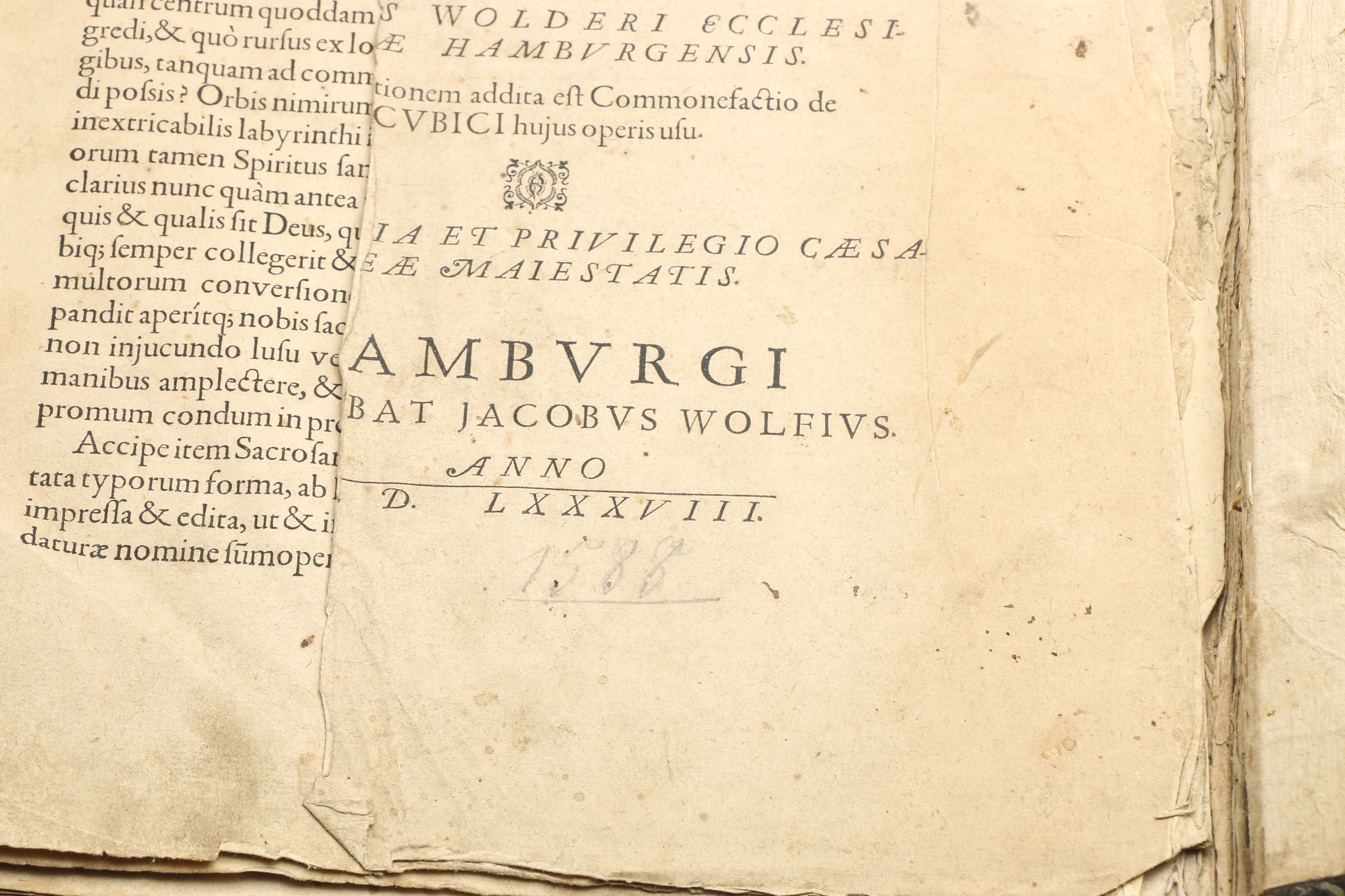 1588 Elias Hutter Hebrew Bible "Cubus Alphabeticus Sanctæ Ebrææ Linguæ"