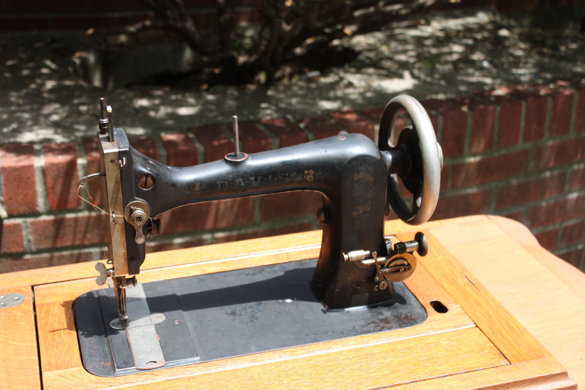 Vintage Davis Sewing Machine and Cabinet
