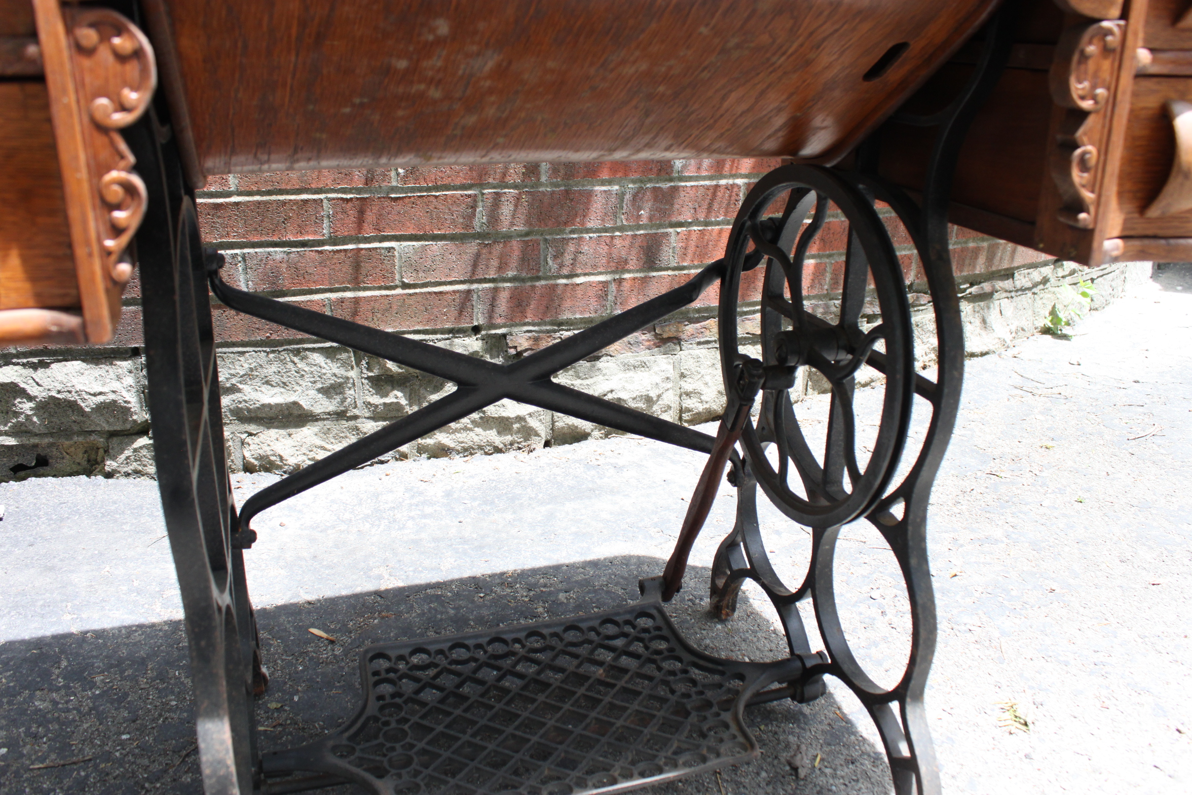 Vintage Davis Sewing Machine and Cabinet